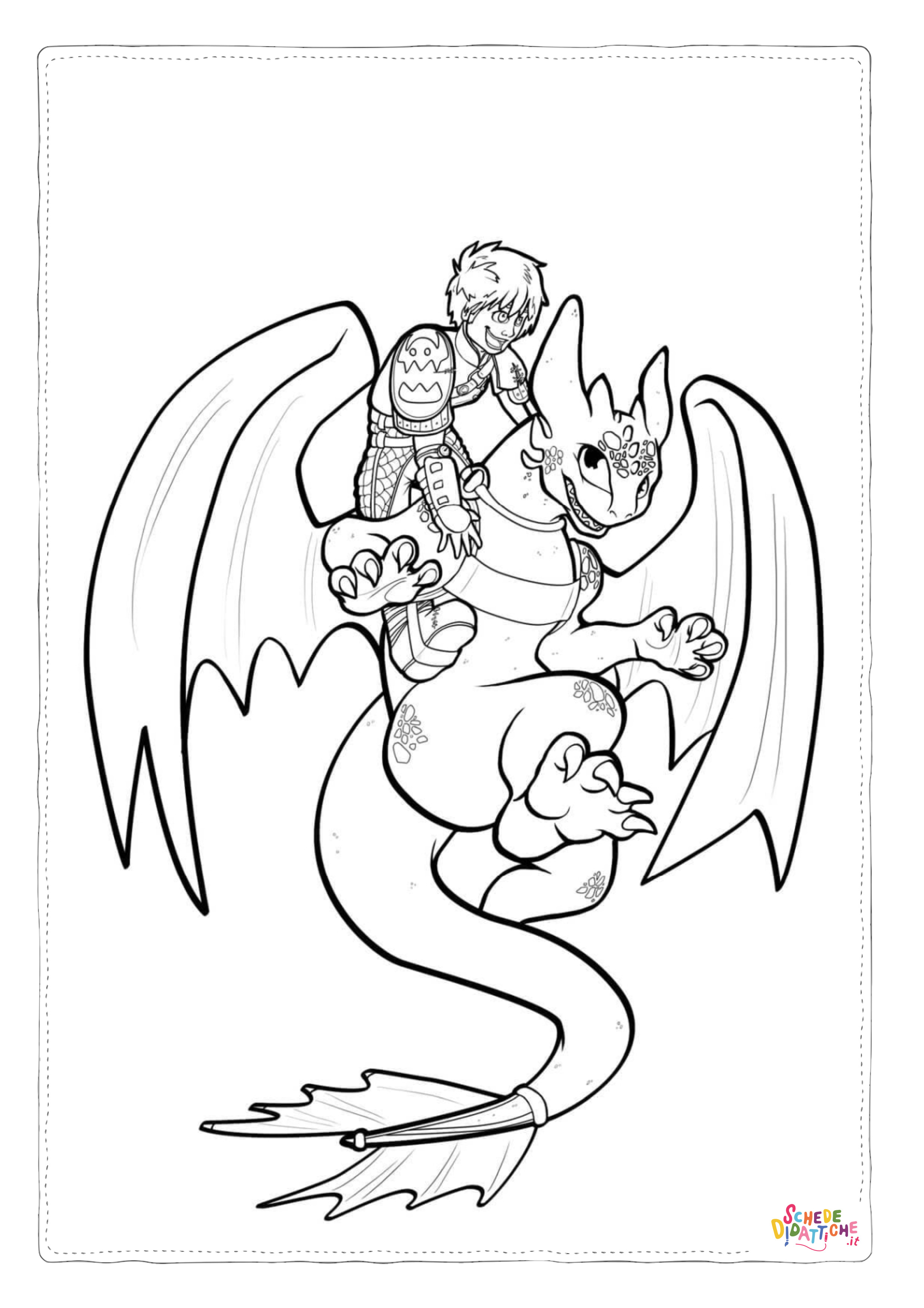 Disegno di Dragon Trainer da stampare e colorare 21