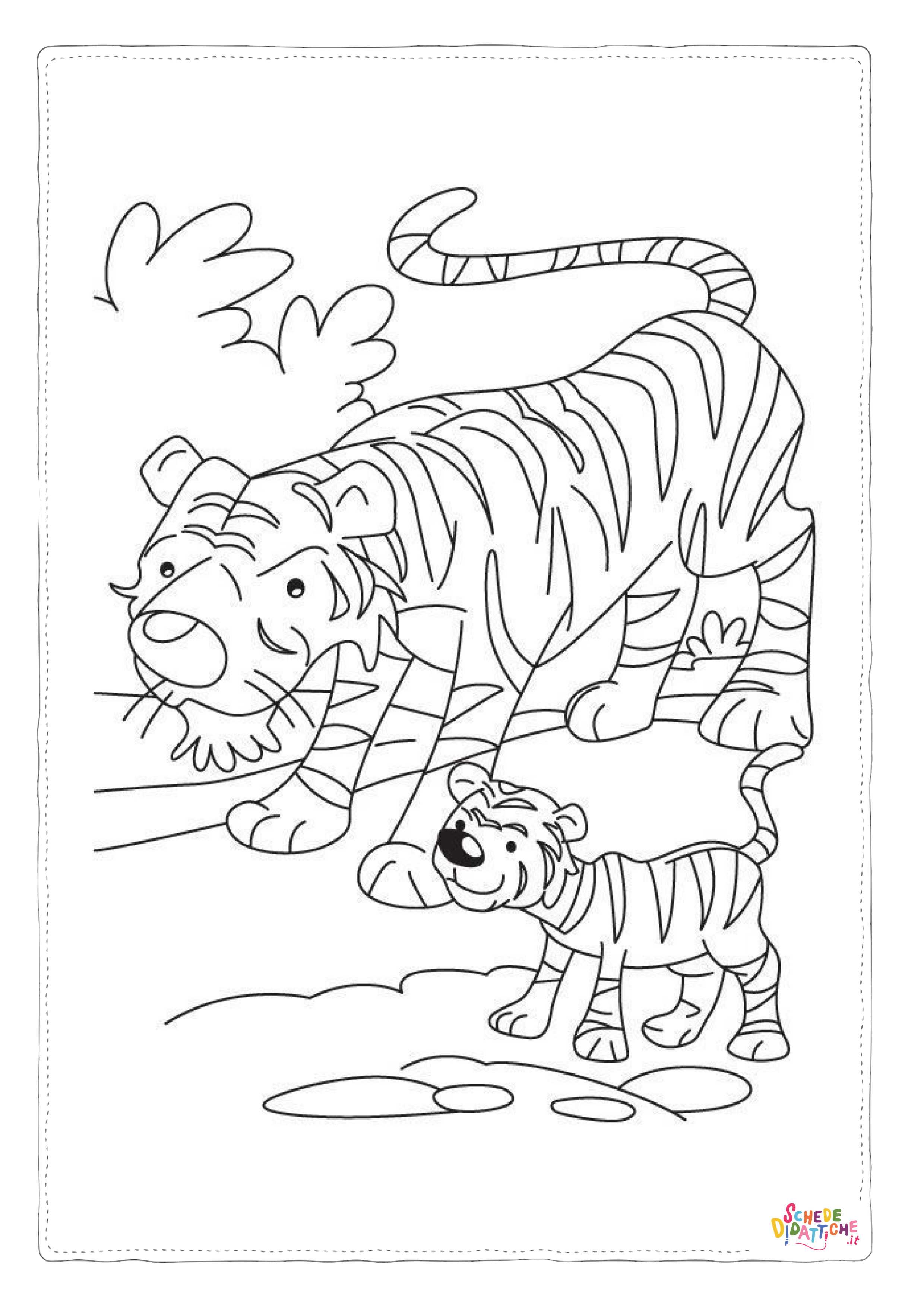 Disegno "Disegno di tigre da stampare e colorare 46" Disegno di tigre da stampare e colorare 46