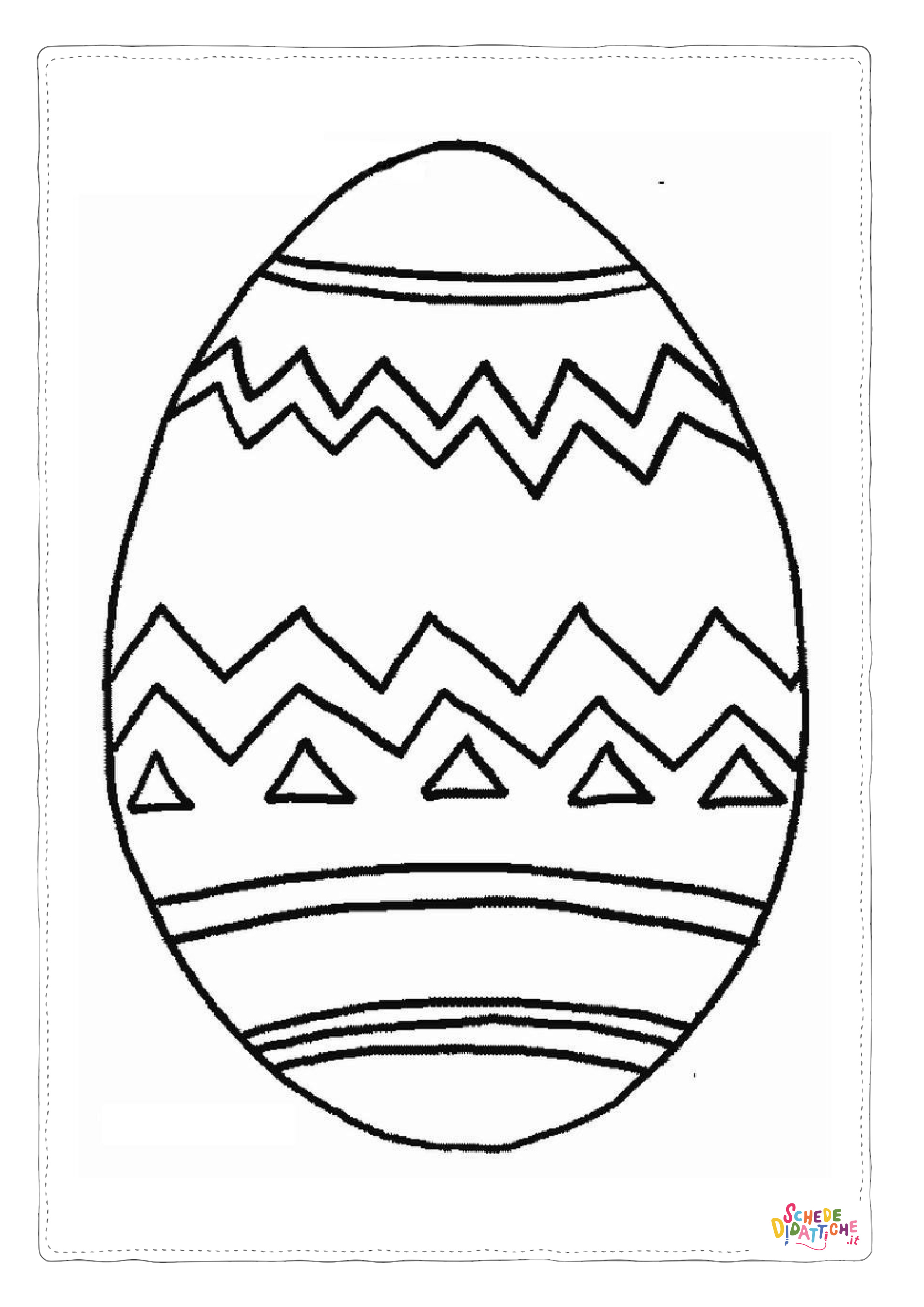 Disegno "Disegno di uovo di Pasqua da stampare e colorare 41" Disegno di uovo di Pasqua da stampare e colorare 41