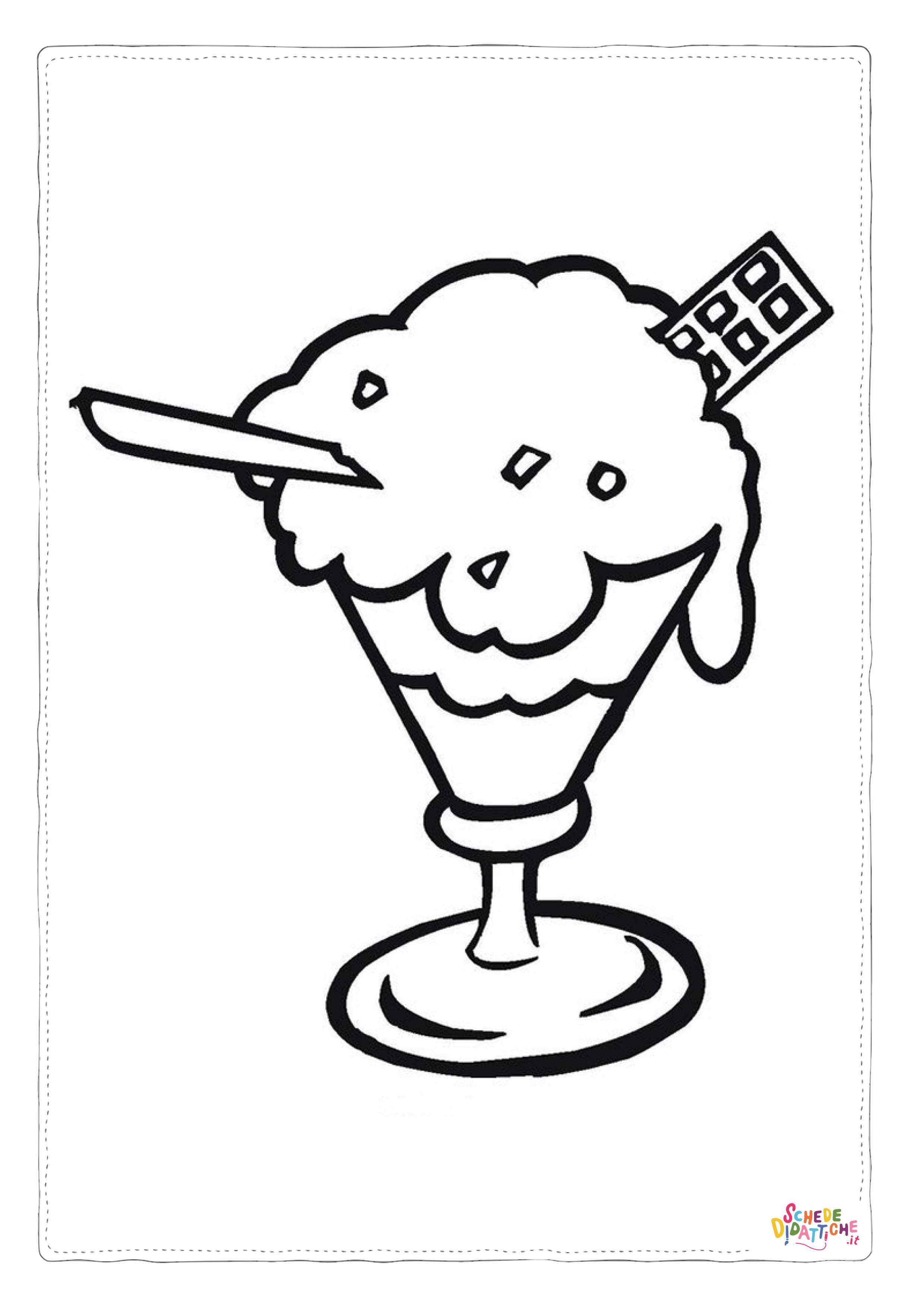 Disegno "Disegno di gelato da stampare e colorare 56" Disegno di gelato da stampare e colorare 56