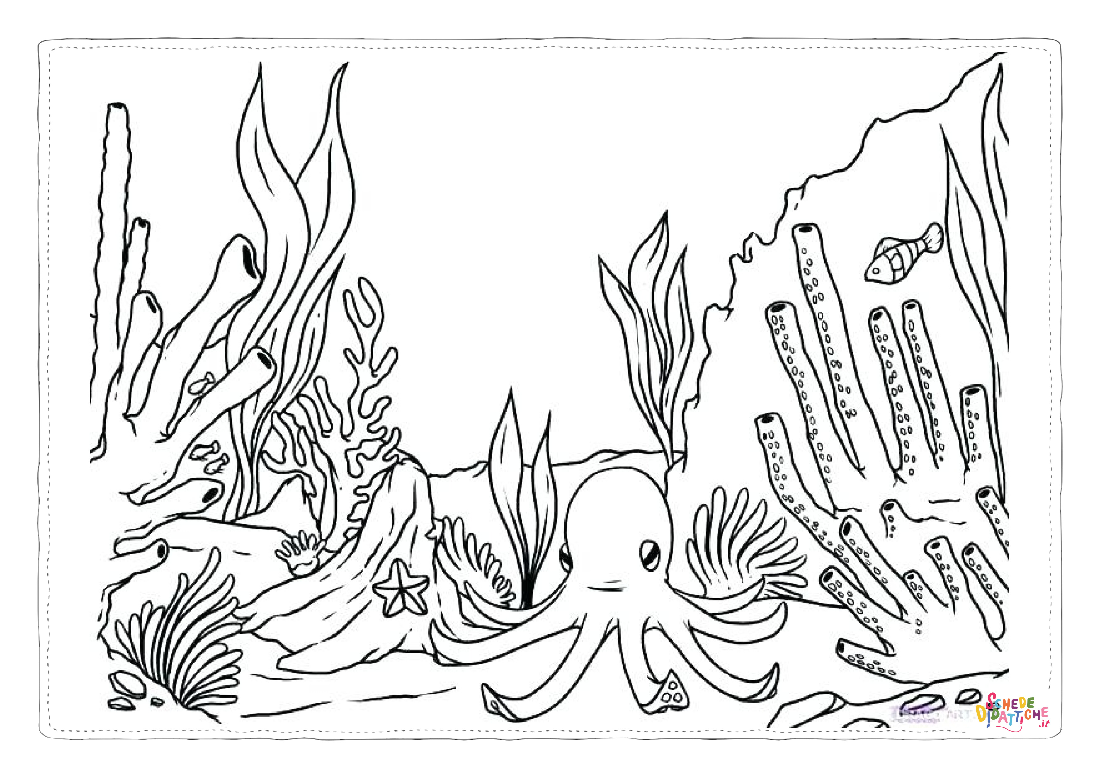 Disegno "Disegno di polpo da stampare e colorare 32" Disegno di polpo da stampare e colorare 32