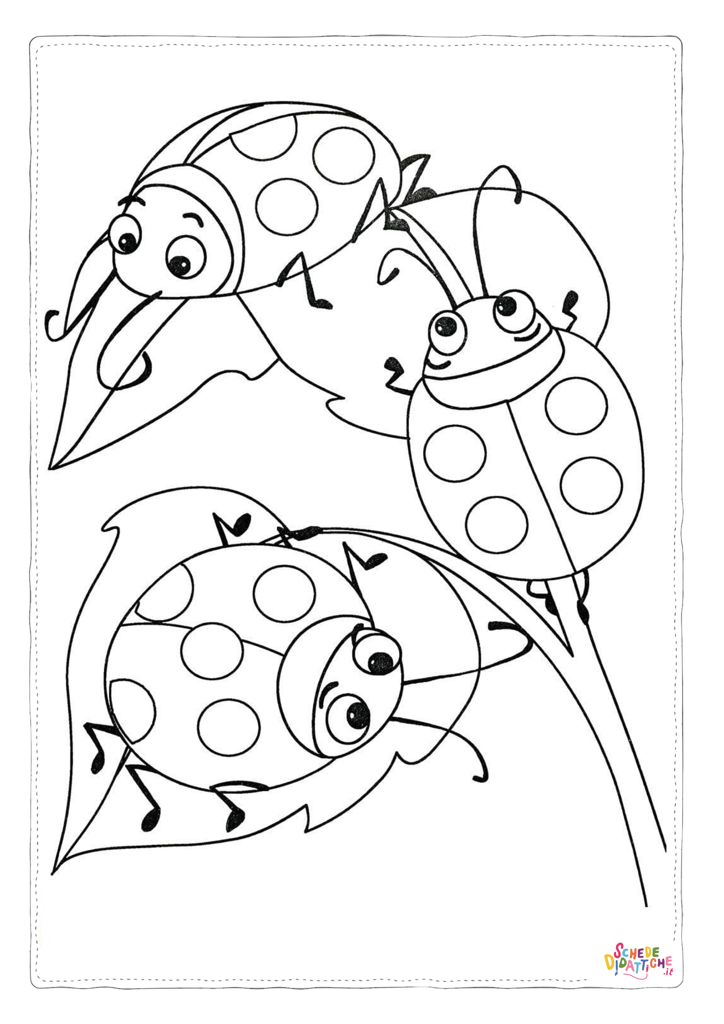 Disegno di coccinella da stampare e colorare 41