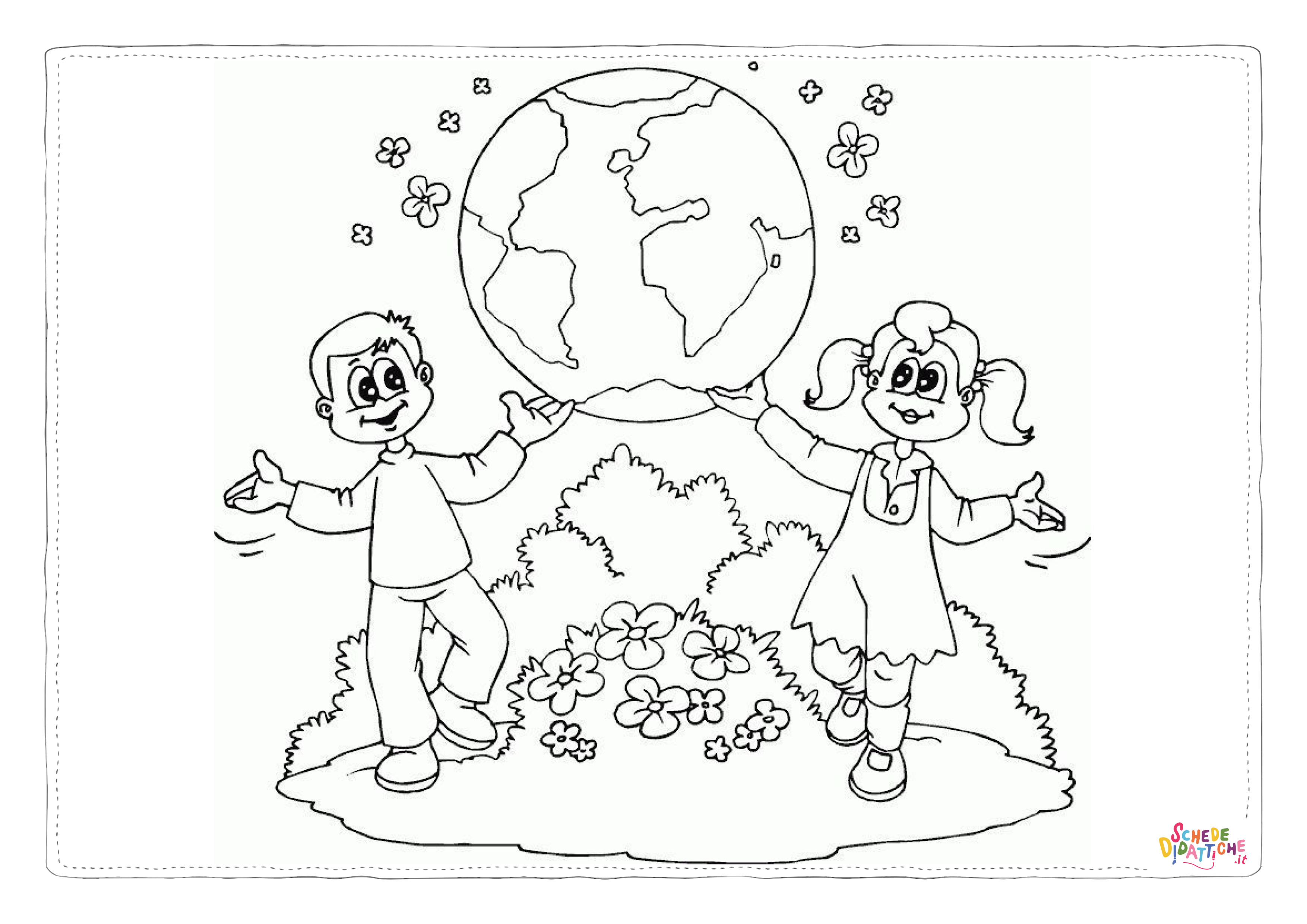 Disegno "Disegno di terra da stampare e colorare 8" Disegno di terra da stampare e colorare 8