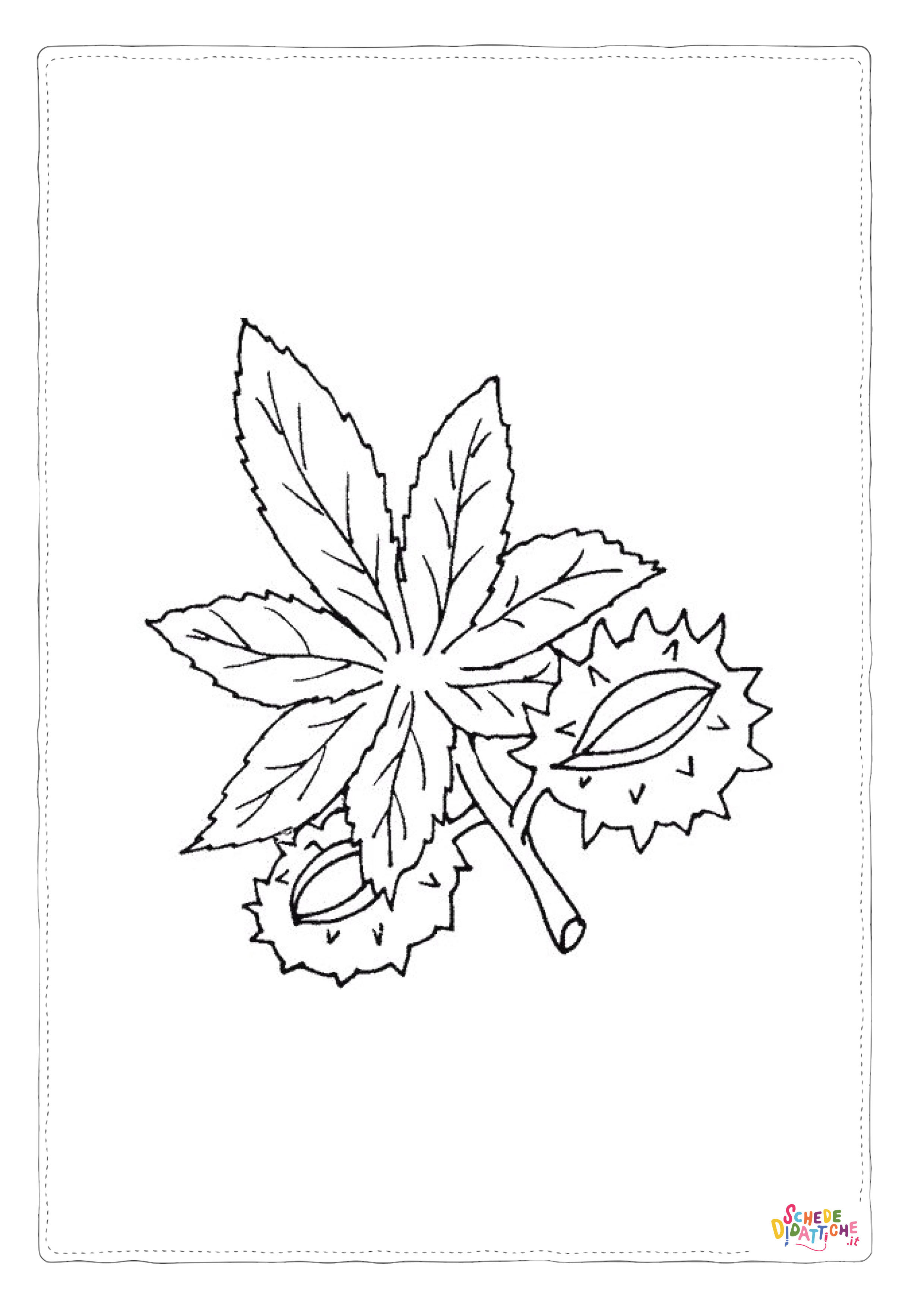 Disegno "Disegno di foglia da stampare e colorare 129" Disegno di foglia da stampare e colorare 129