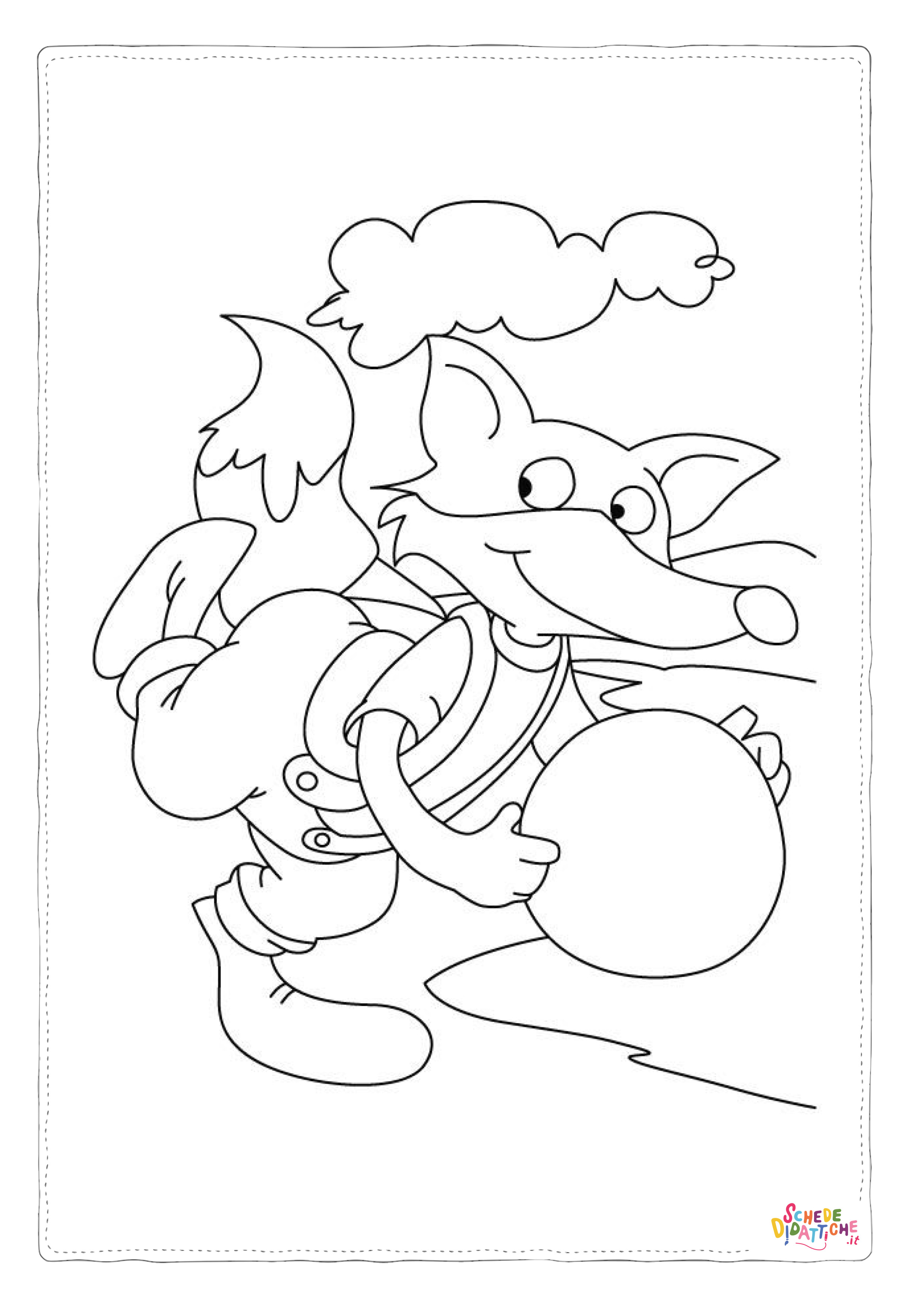 Disegno "Disegno di volpe da stampare e colorare 97" Disegno di volpe da stampare e colorare 97