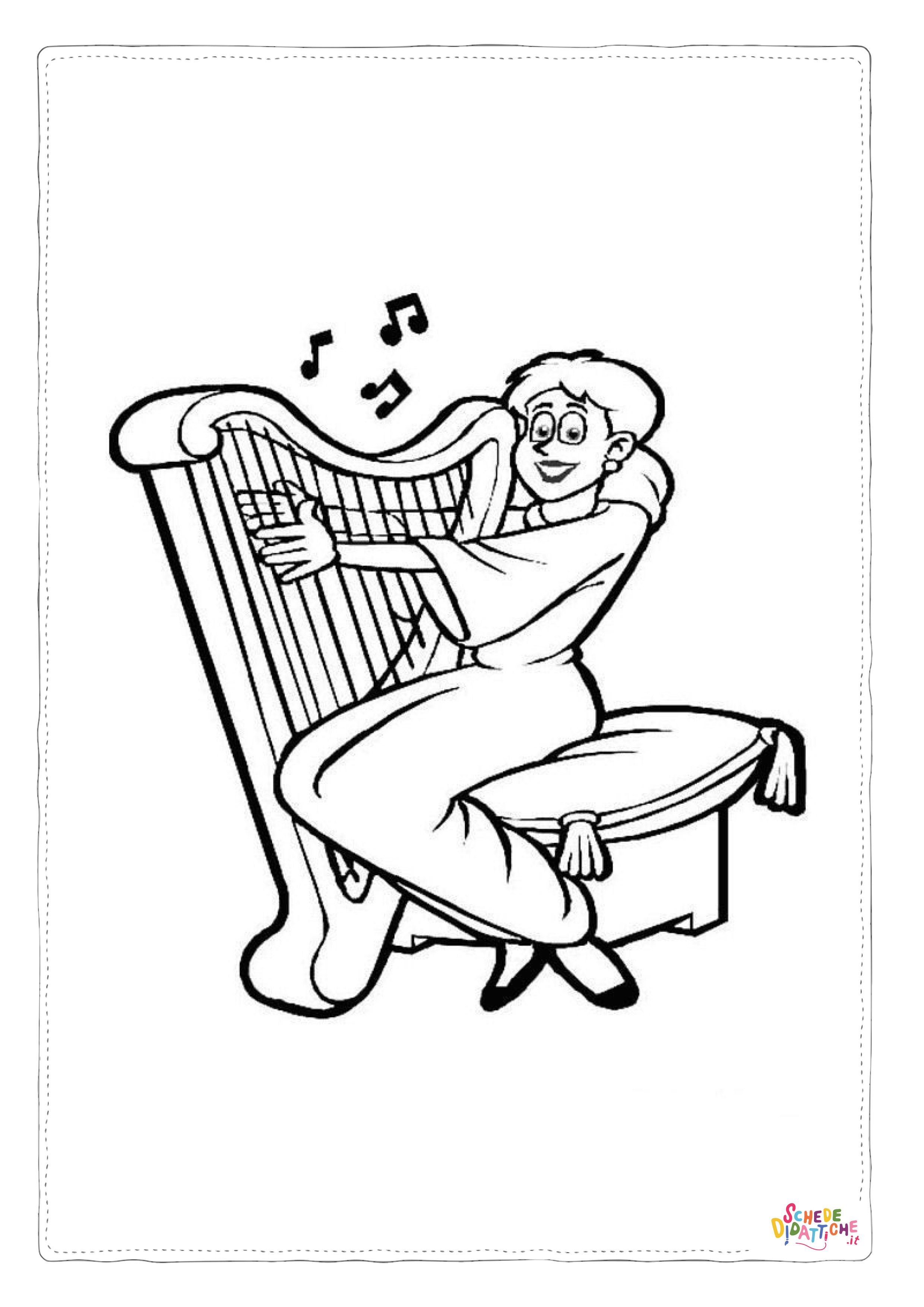 Disegno "Disegno di musicista da stampare e colorare 33" Disegno di musicista da stampare e colorare 33