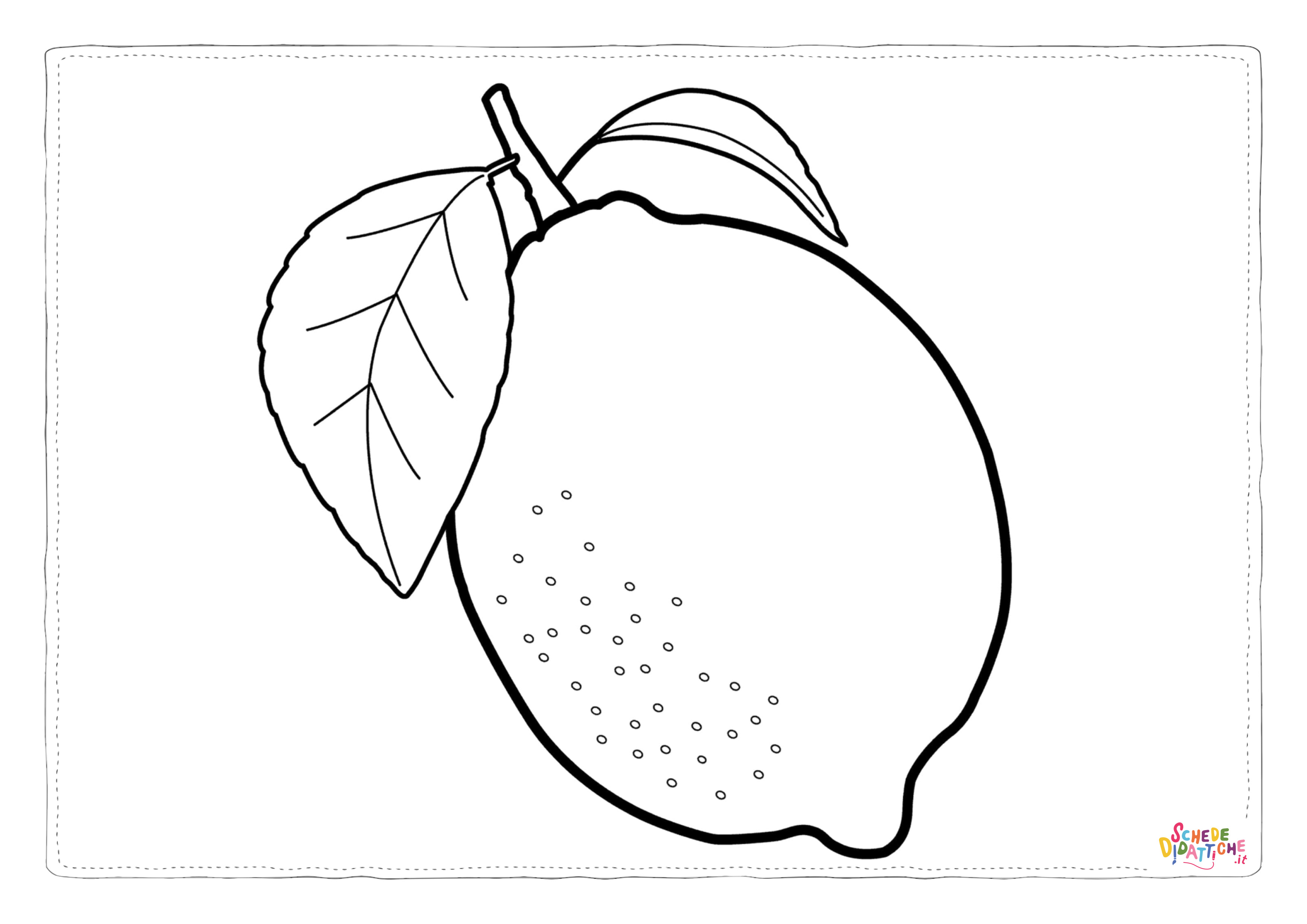 Disegno di limone da stampare e colorare 5
