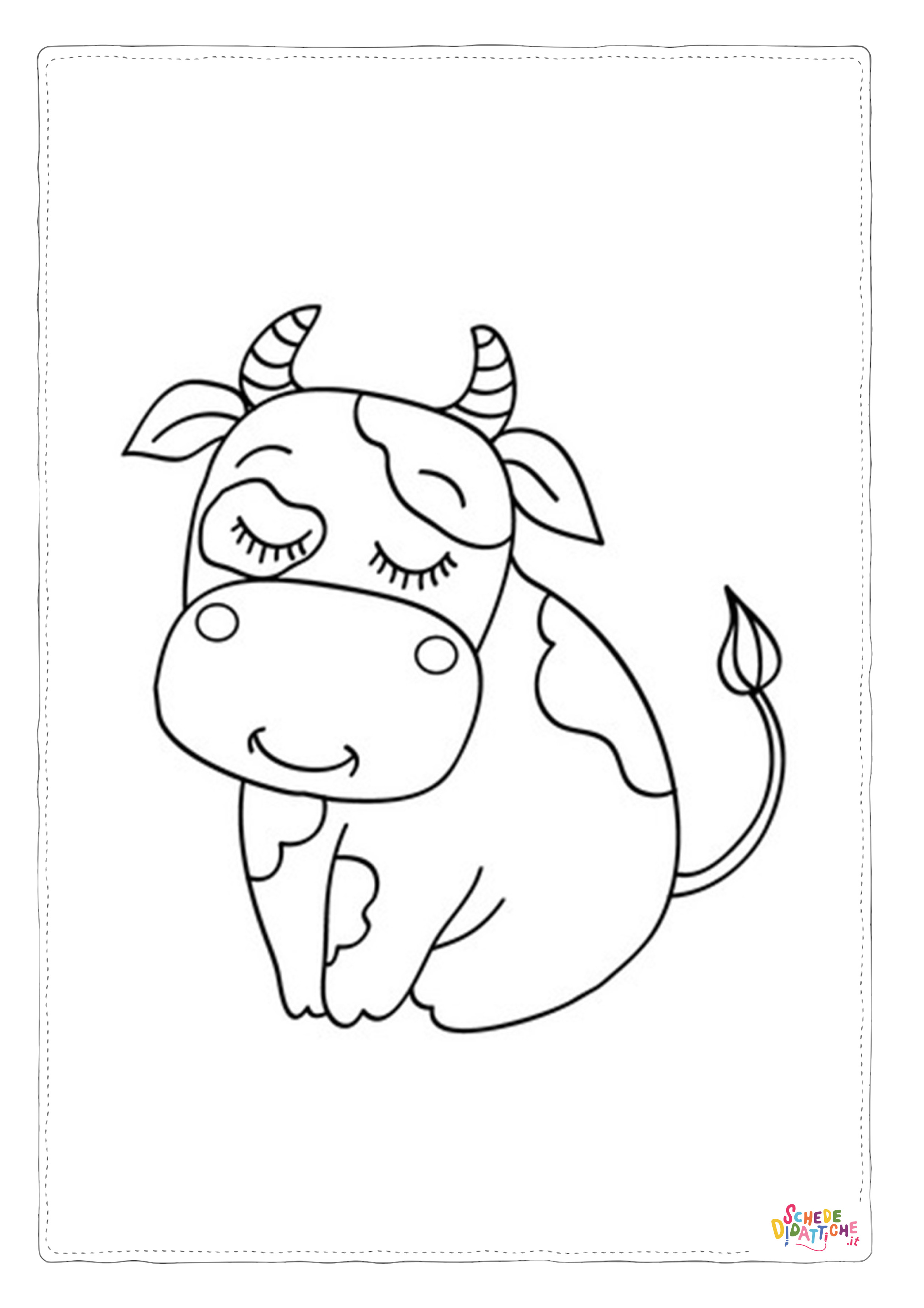 Disegno "Disegno di mucca da stampare e colorare 66" Disegno di mucca da stampare e colorare 66