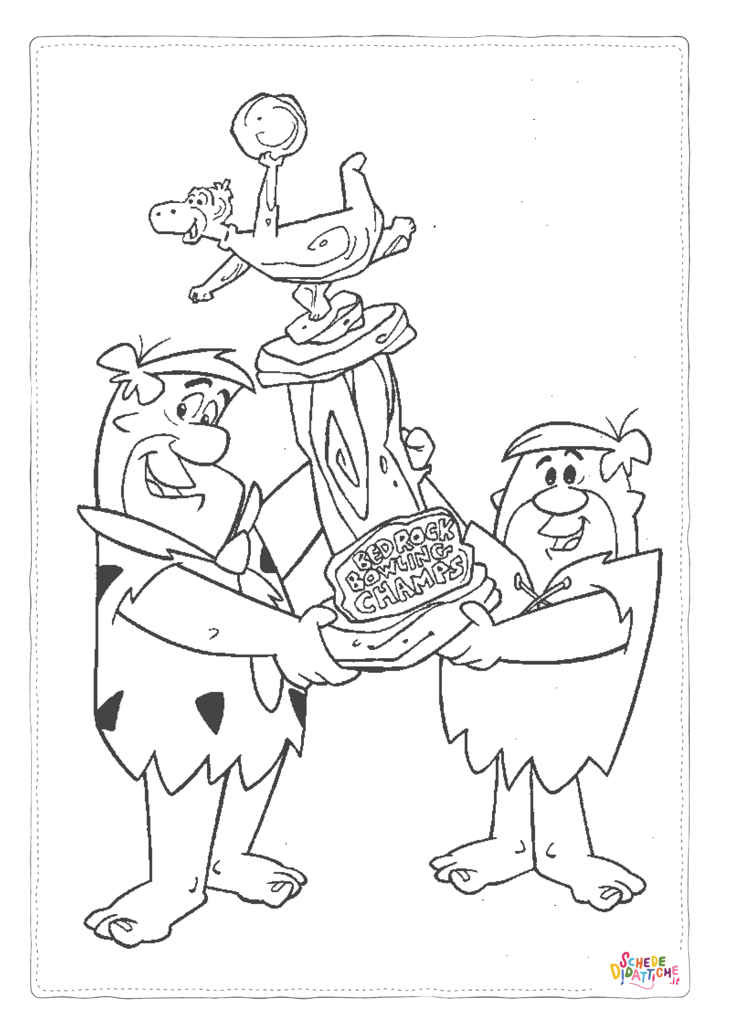 Disegno "Disegno di Flinstones da stampare e colorare 32" Disegno di Flinstones da stampare e colorare 32