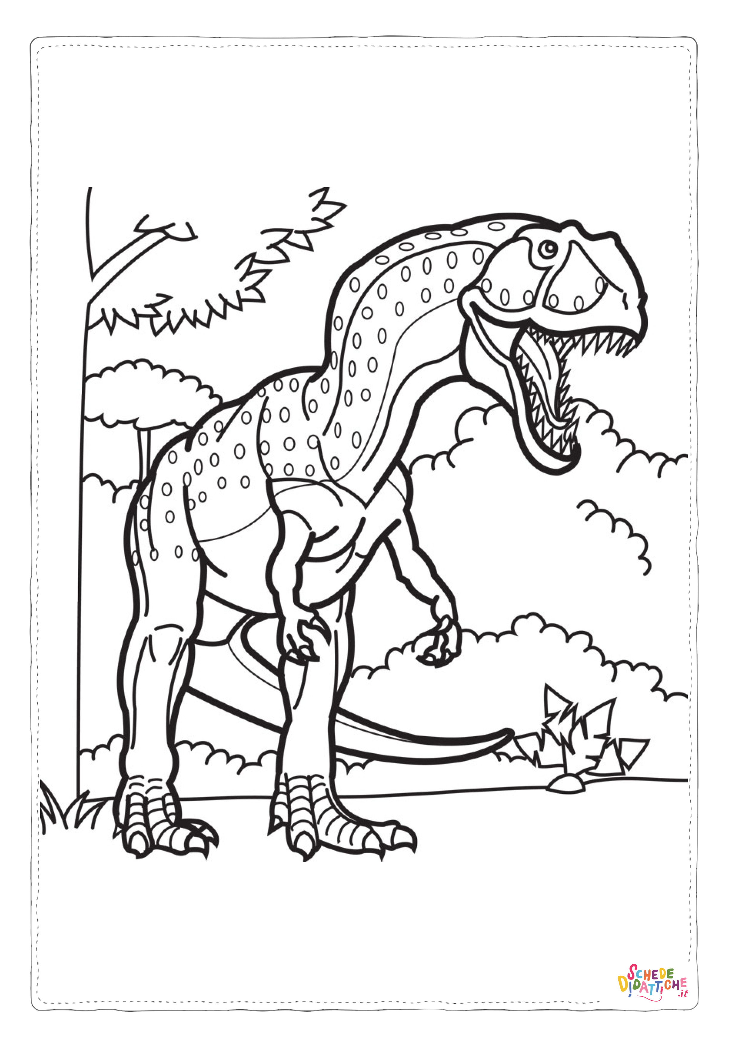 Disegno di Tirannosauro da stampare e colorare 82