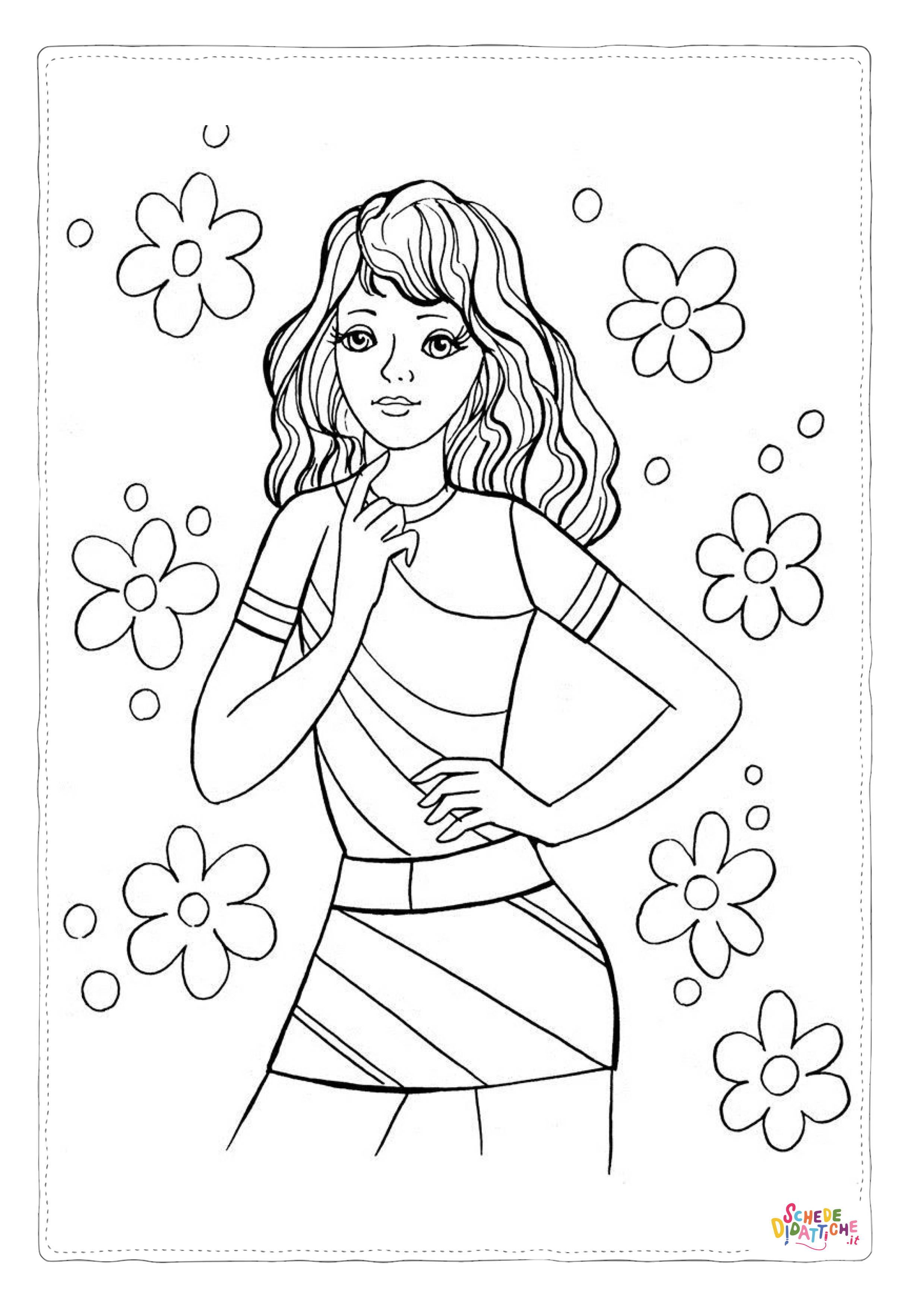 Disegno "Disegno di bambino da stampare e colorare 104" Disegno di bambino da stampare e colorare 104