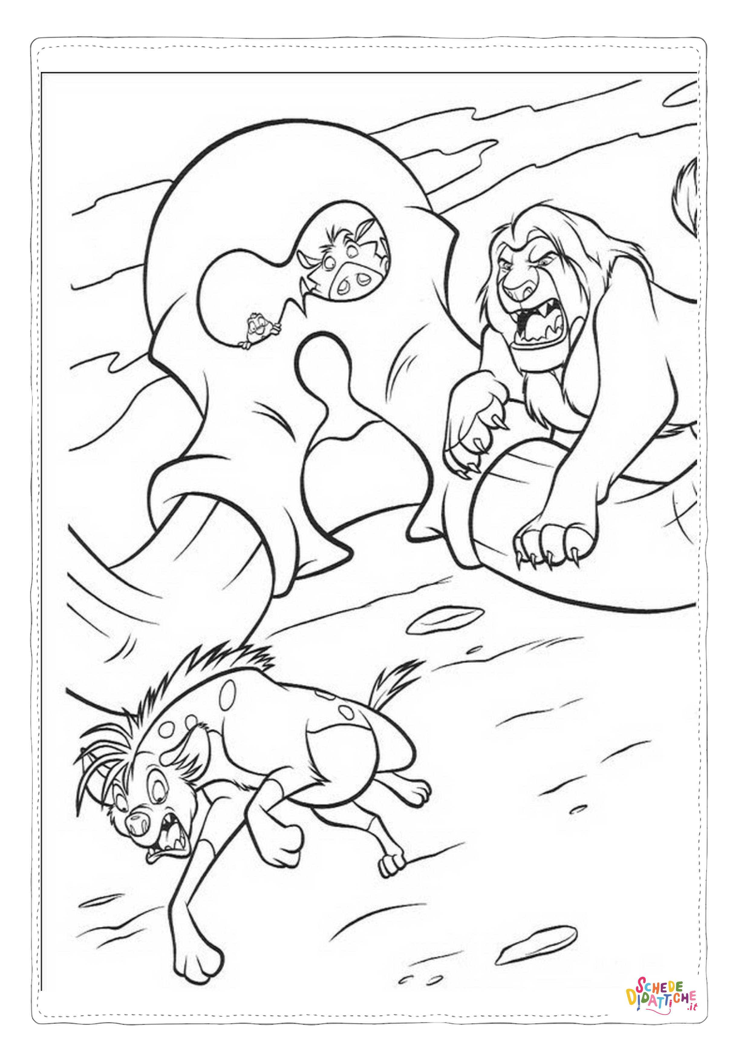 Disegno "Disegno di Re Leone da stampare e colorare 99" Disegno di Re Leone da stampare e colorare 99