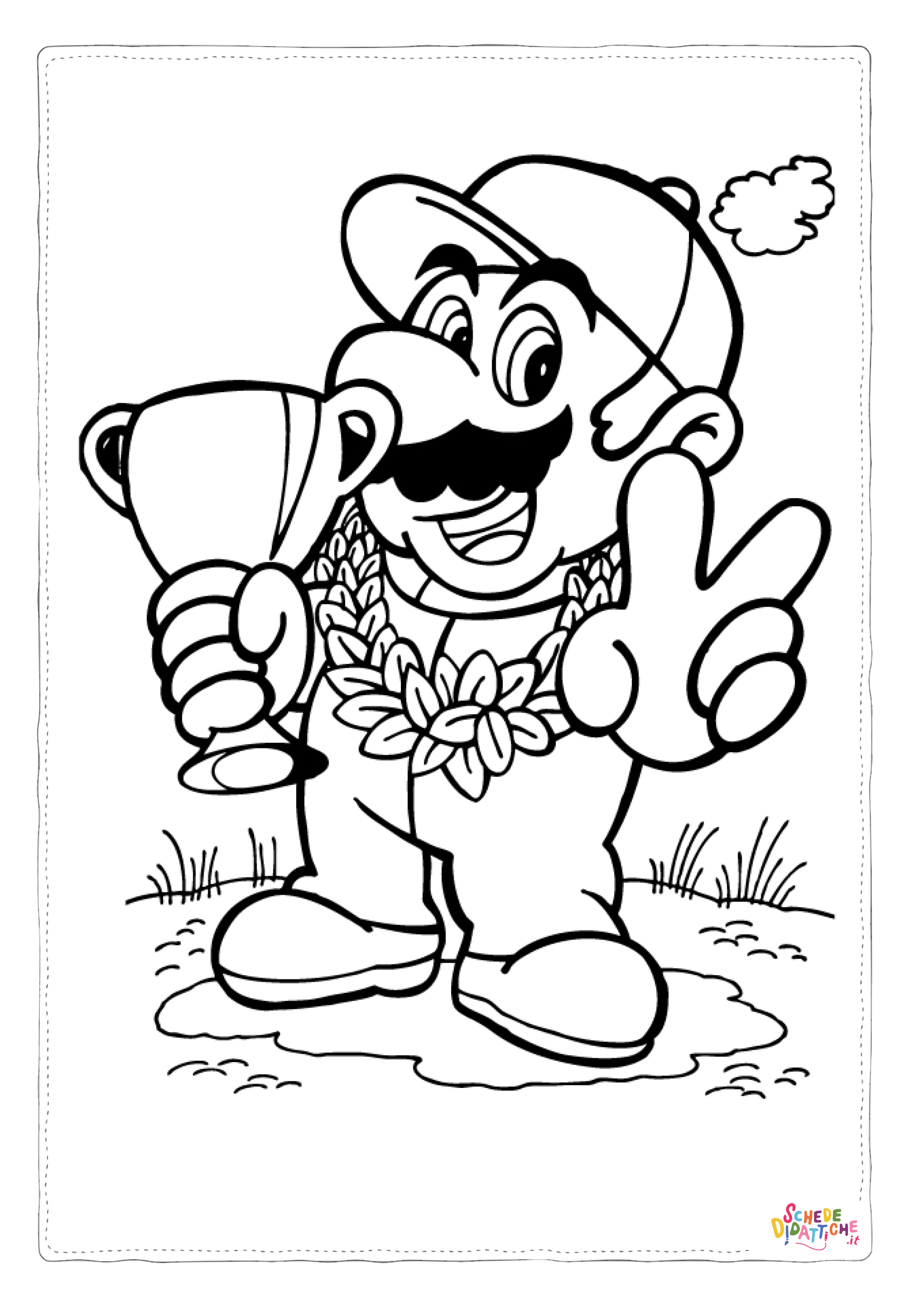 Disegno "Disegno di Super Mario da stampare e colorare 111" Disegno di Super Mario da stampare e colorare 111