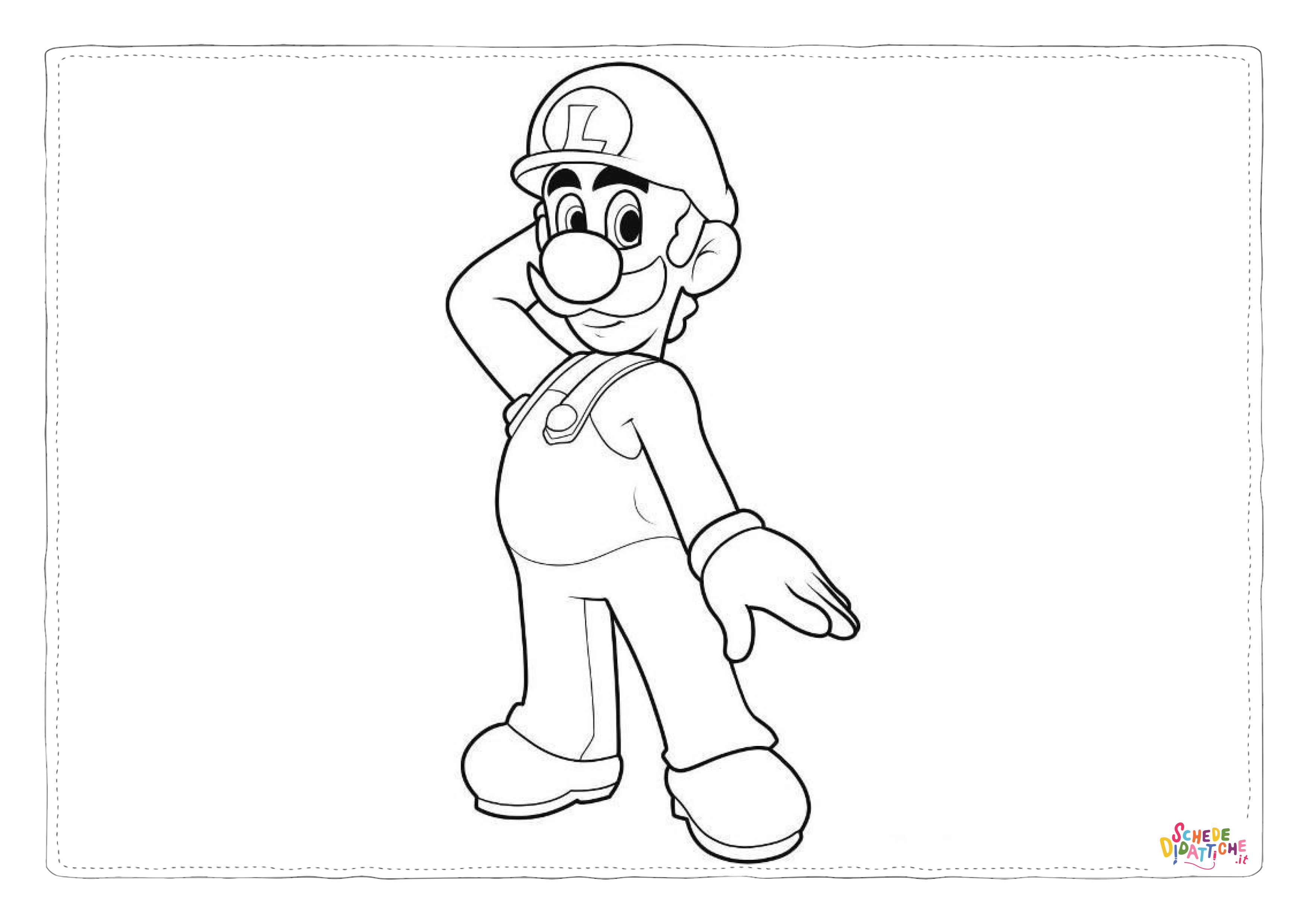 Disegno "Disegno di Super Mario da stampare e colorare 30" Disegno di Super Mario da stampare e colorare 30