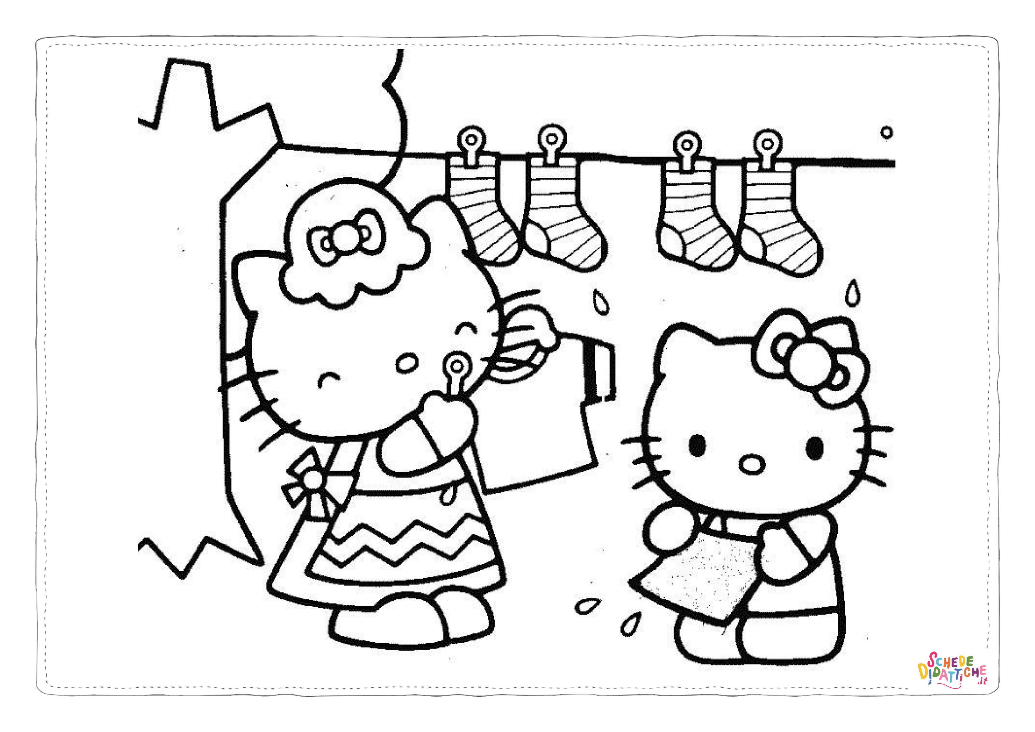 Disegno "Disegno di Hello Kitty da stampare e colorare 181" Disegno di Hello Kitty da stampare e colorare 181
