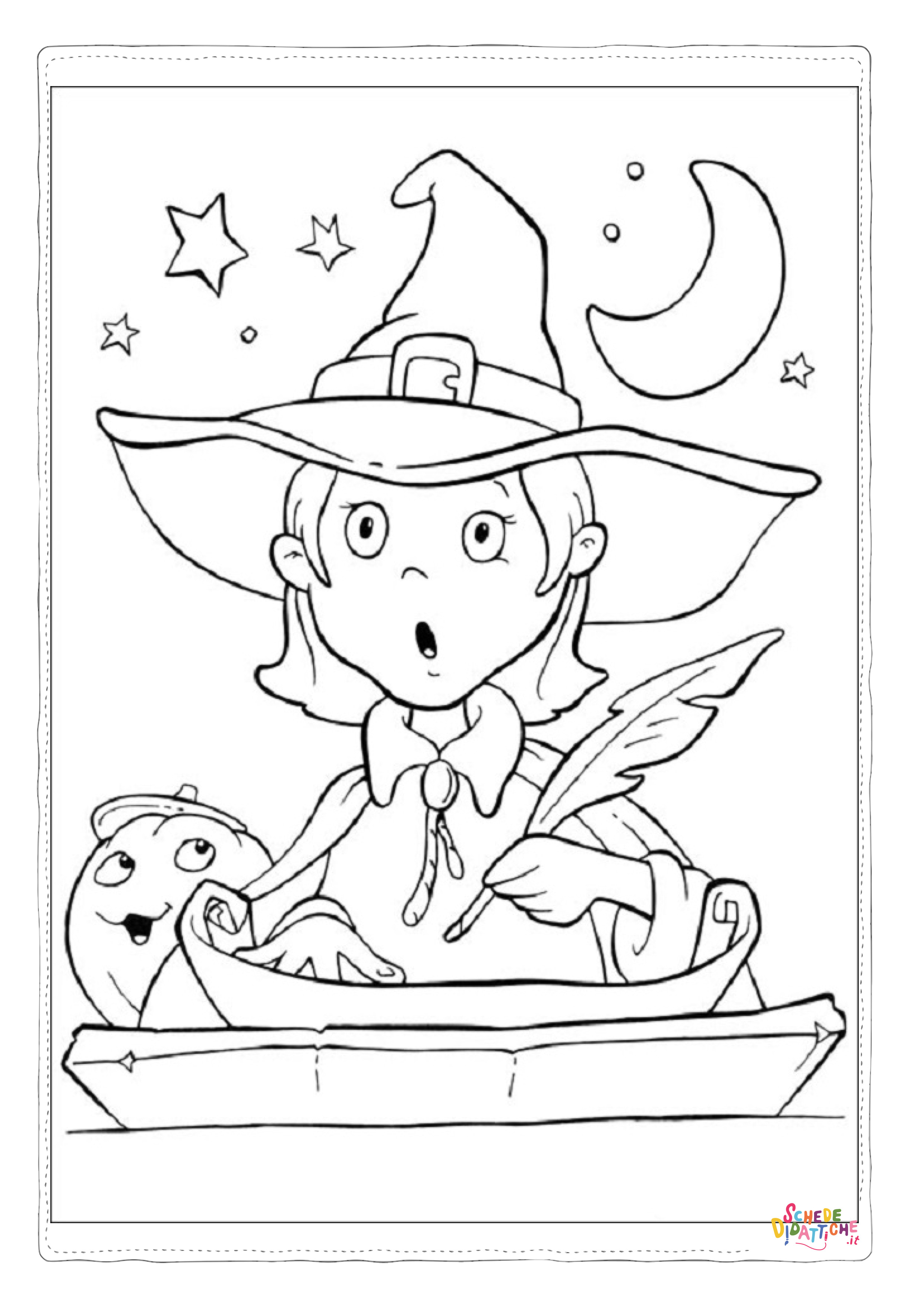 Disegno "Disegno di bambino ad Halloween da stampare e colorare 7" Disegno di bambino ad Halloween da stampare e colorare 7