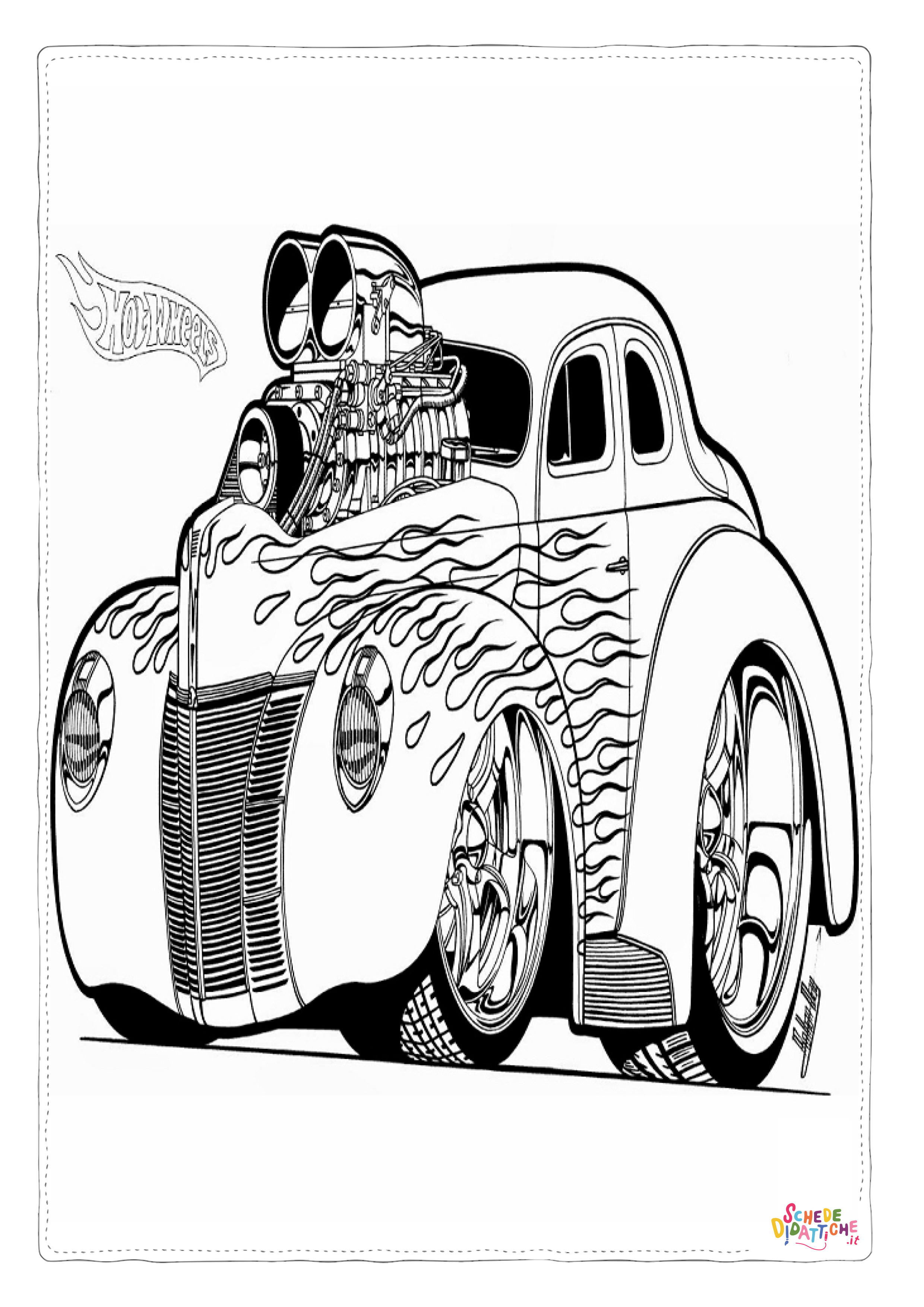 Disegno "Disegno di Hot wheels da stampare e colorare 3" Disegno di Hot wheels da stampare e colorare 3