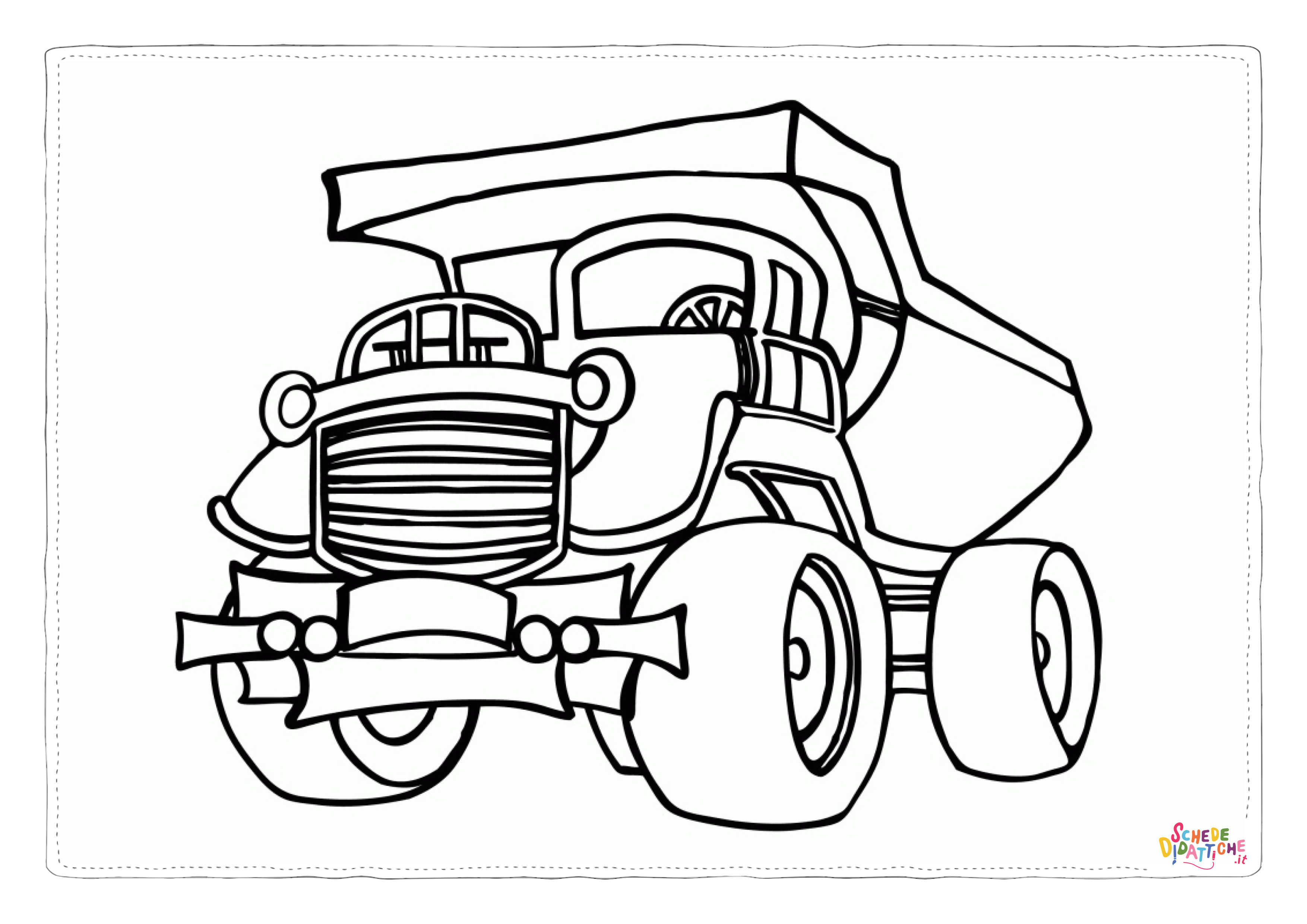 Disegno "Disegno di mezzo da lavoro da stampare e colorare 24" Disegno di mezzo da lavoro da stampare e colorare 24