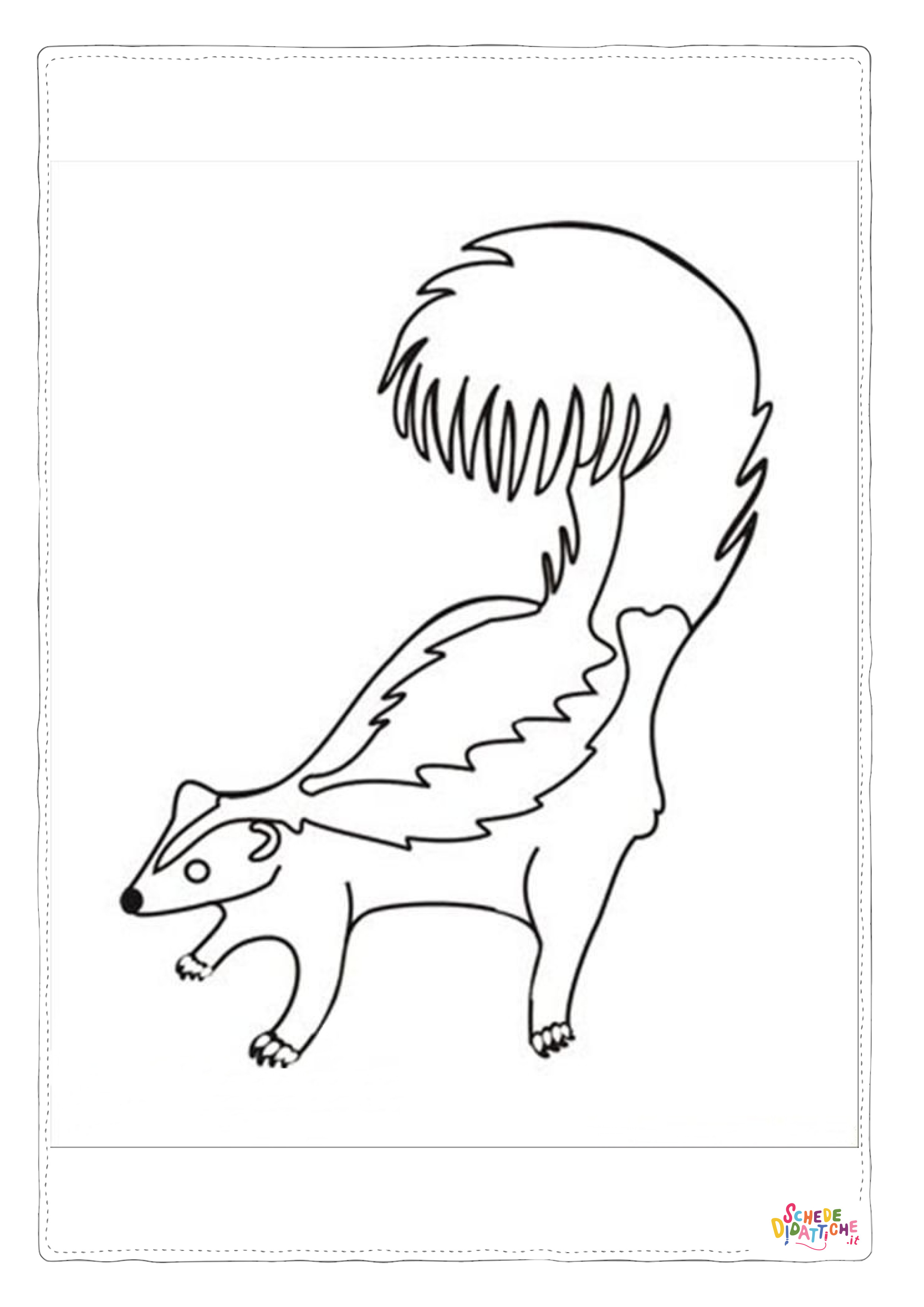 Disegno "Disegno di puzzola da stampare e colorare 7" Disegno di puzzola da stampare e colorare 7