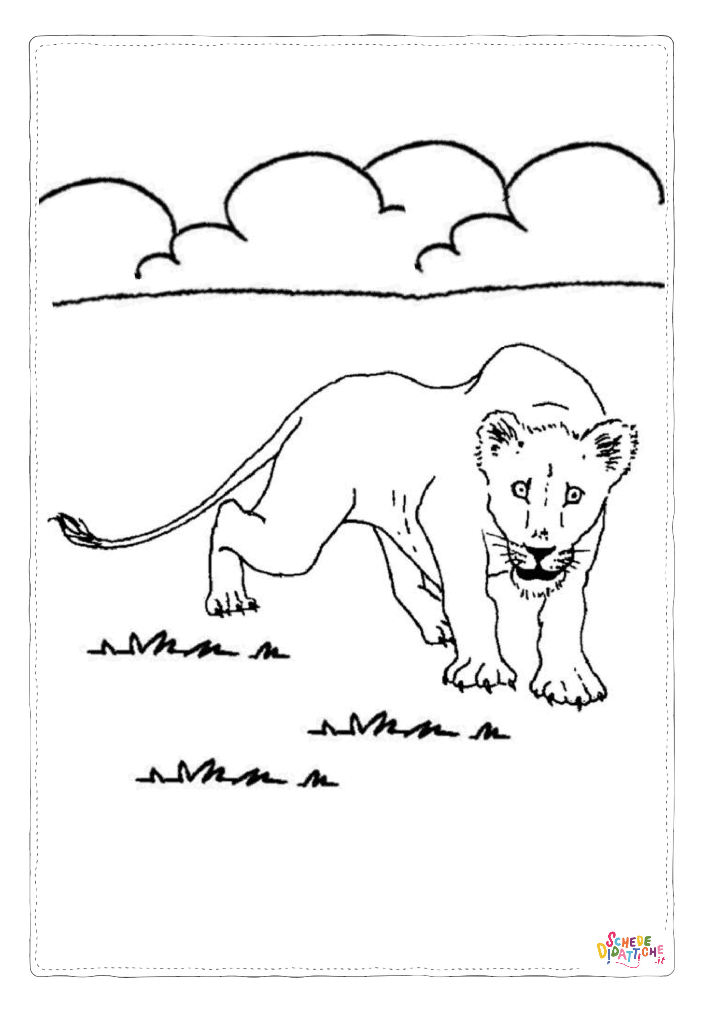 Disegno "Disegno di leone da stampare e colorare 42" Disegno di leone da stampare e colorare 42