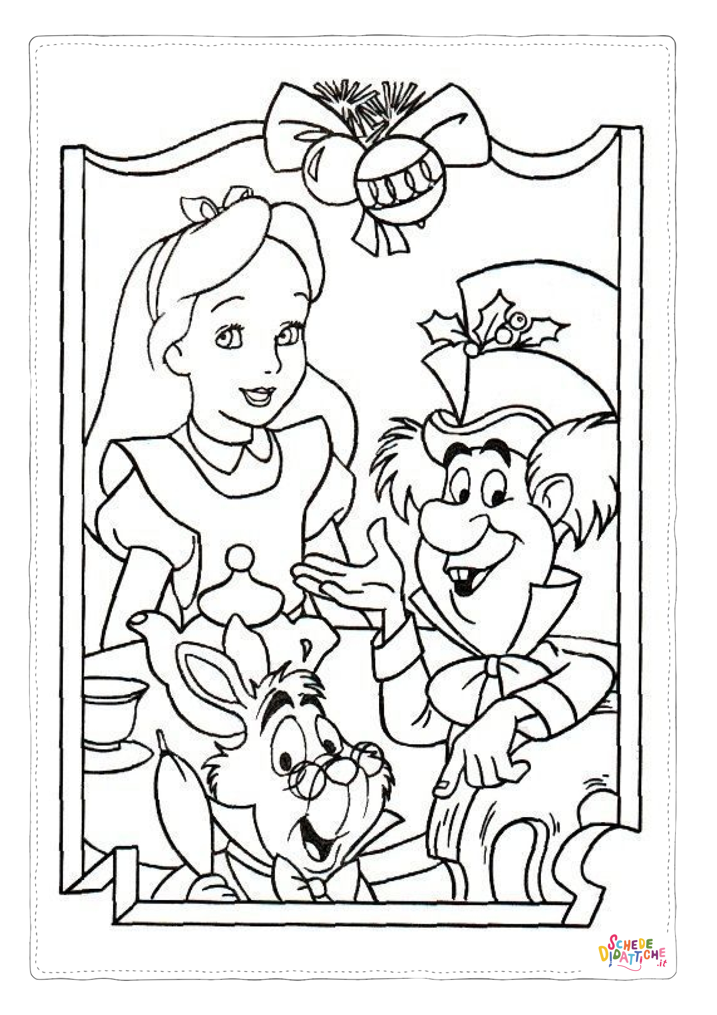 Disegno "Disegno di Alice nel paese delle meraviglie da stampare e colorare 111" Disegno di Alice nel paese delle meraviglie da stampare e colorare 111