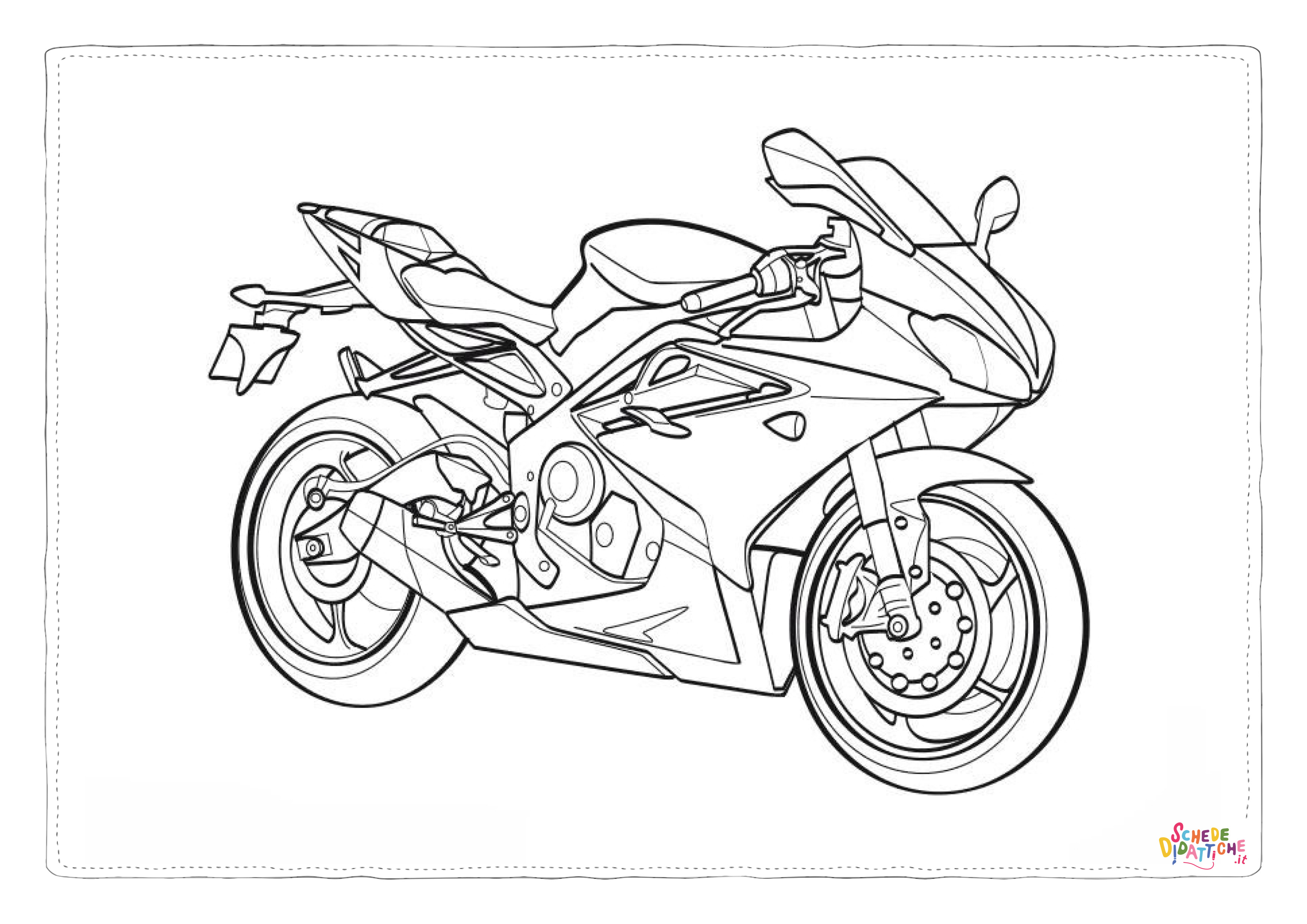 Disegno "Disegno di moto da stampare e colorare 40" Disegno di moto da stampare e colorare 40