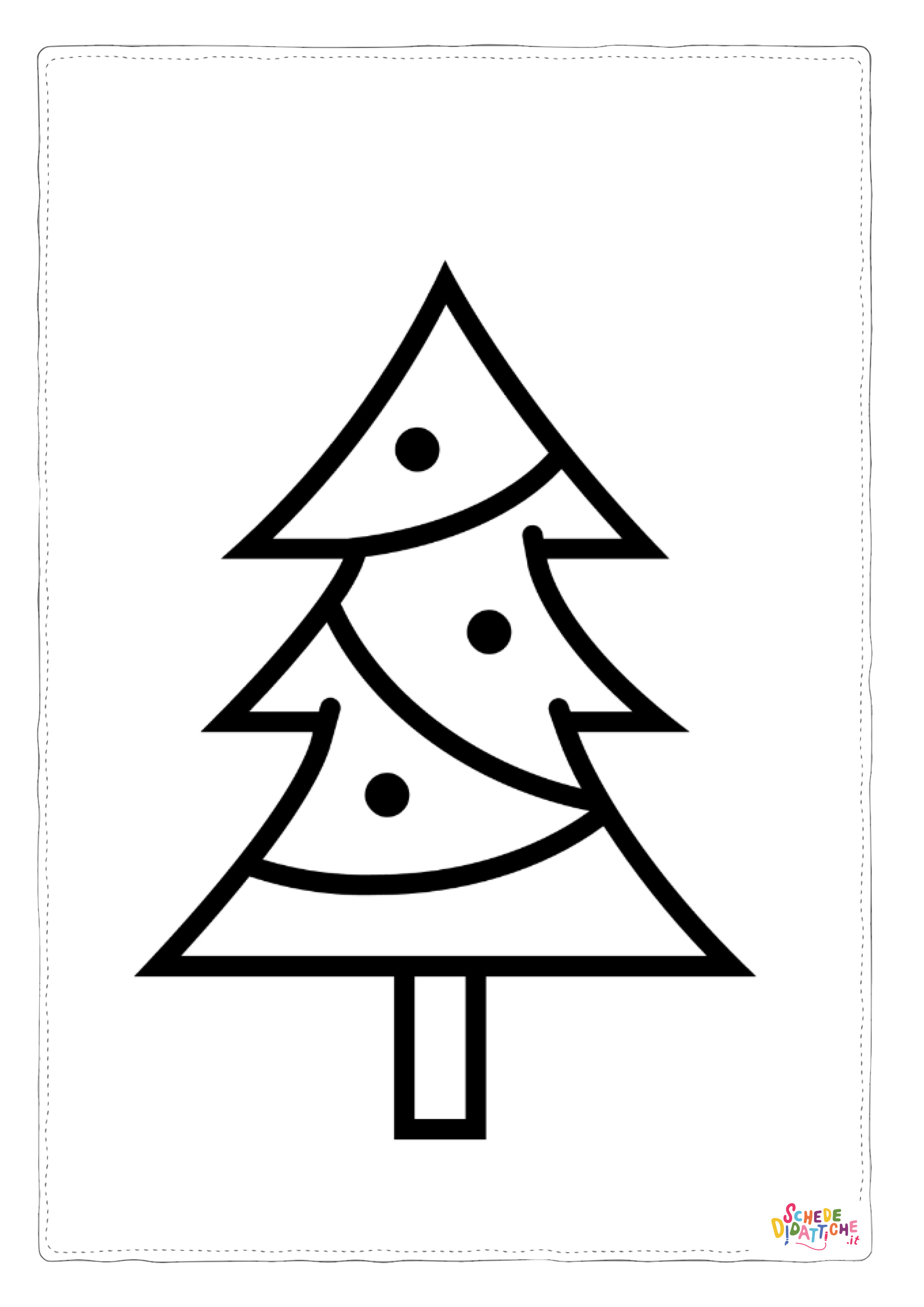 Disegno "Disegno di albero di Natale da stampare e colorare 88" Disegno di albero di Natale da stampare e colorare 88