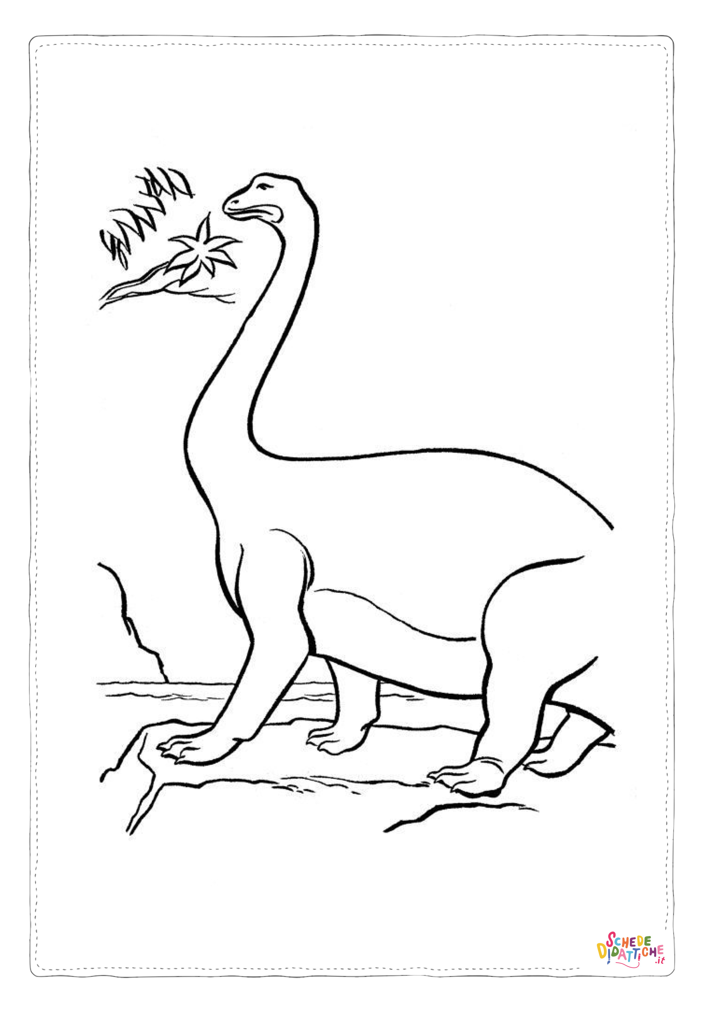 Disegno "Disegno di Brontosauro da stampare e colorare 37" Disegno di Brontosauro da stampare e colorare 37