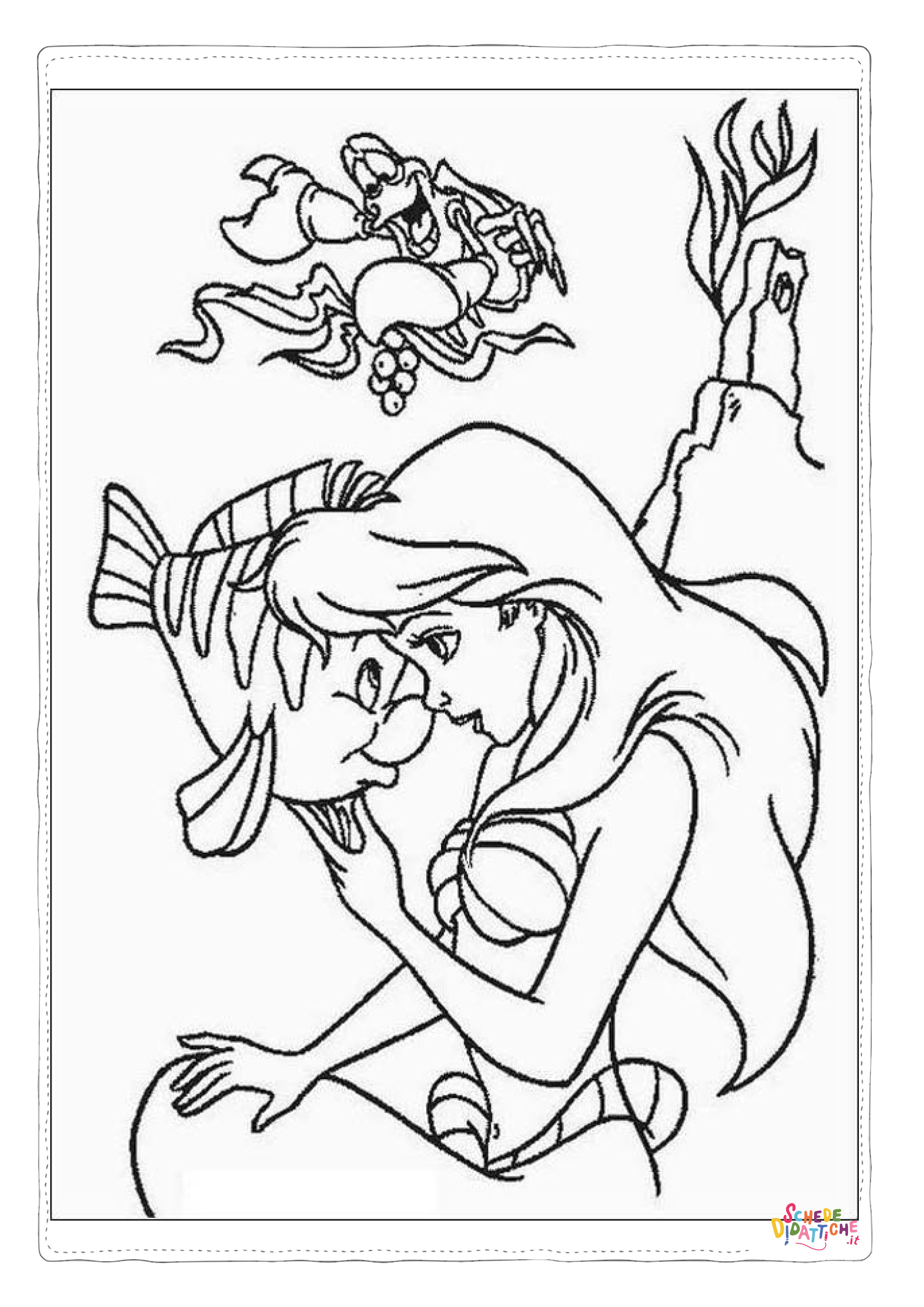 Disegno "Disegno di La Sirenetta da stampare e colorare 62" Disegno di La Sirenetta da stampare e colorare 62