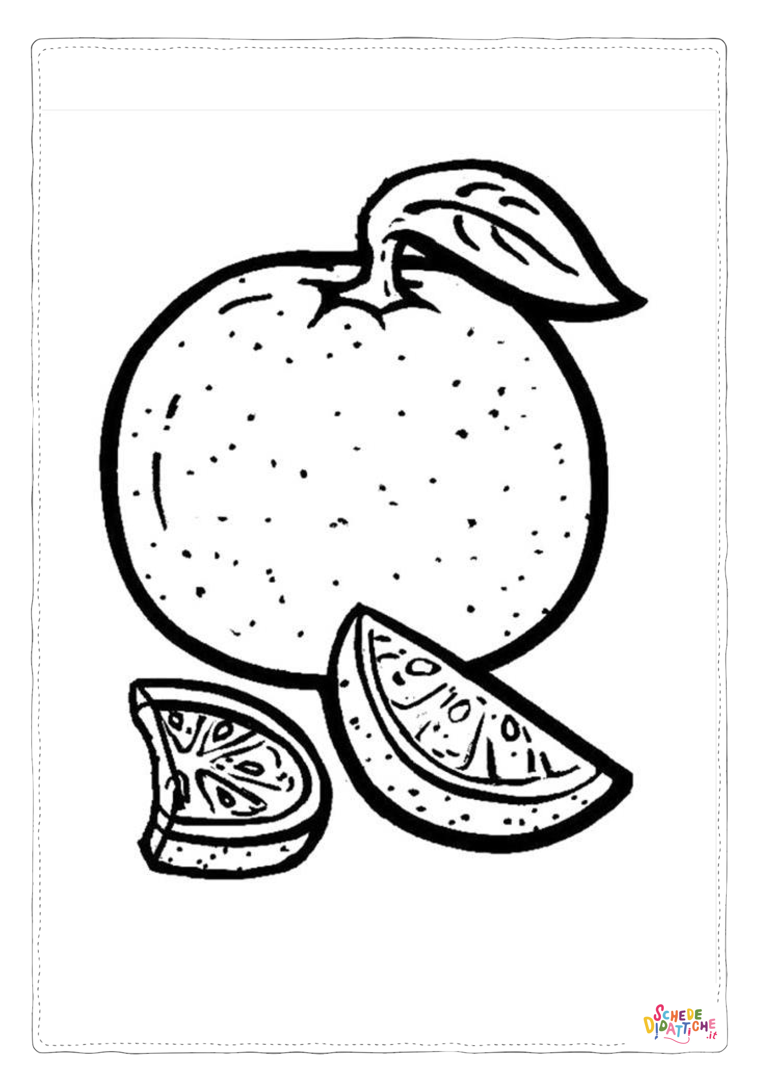 Disegno "Disegno di arancia da stampare e colorare 9" Disegno di arancia da stampare e colorare 9
