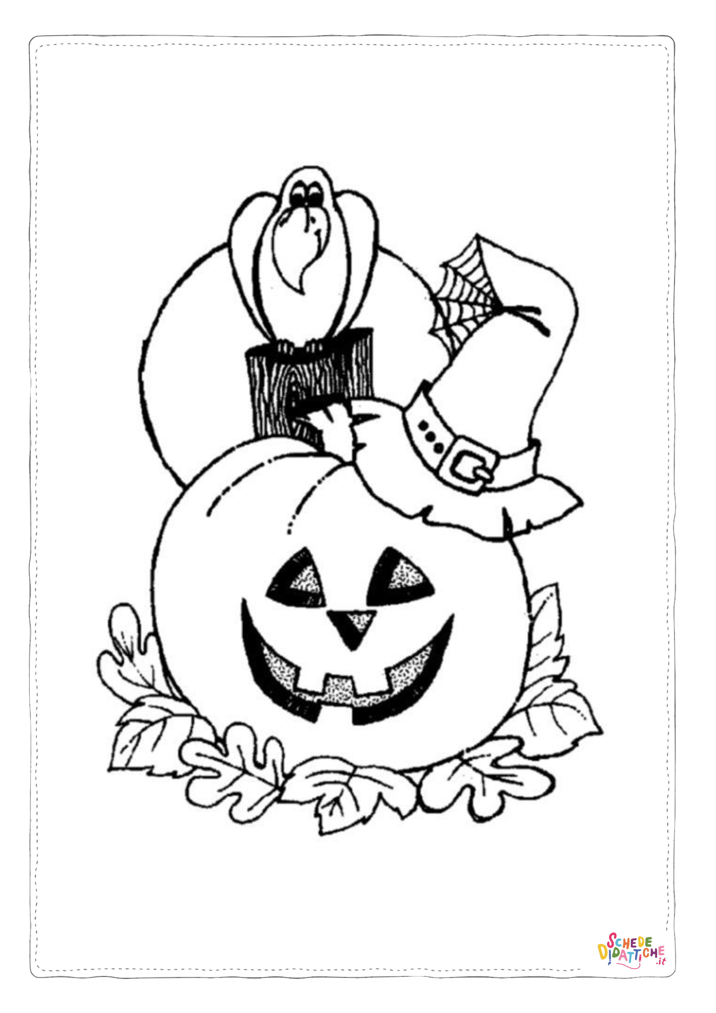 Disegno "Disegno di zucca di Halloween da stampare e colorare 201" Disegno di zucca di Halloween da stampare e colorare 201