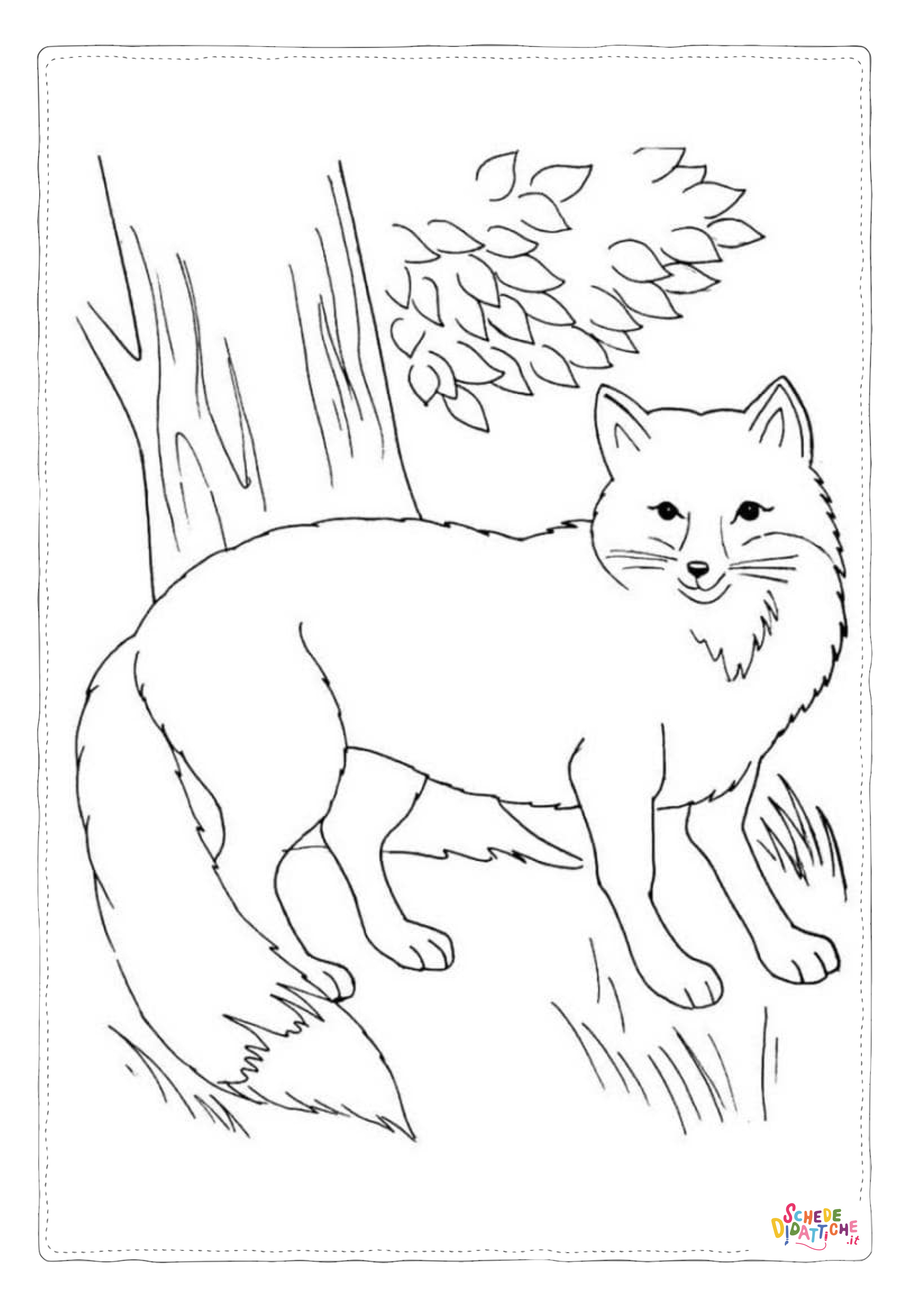 Disegno "Disegno di volpe da stampare e colorare 32" Disegno di volpe da stampare e colorare 32