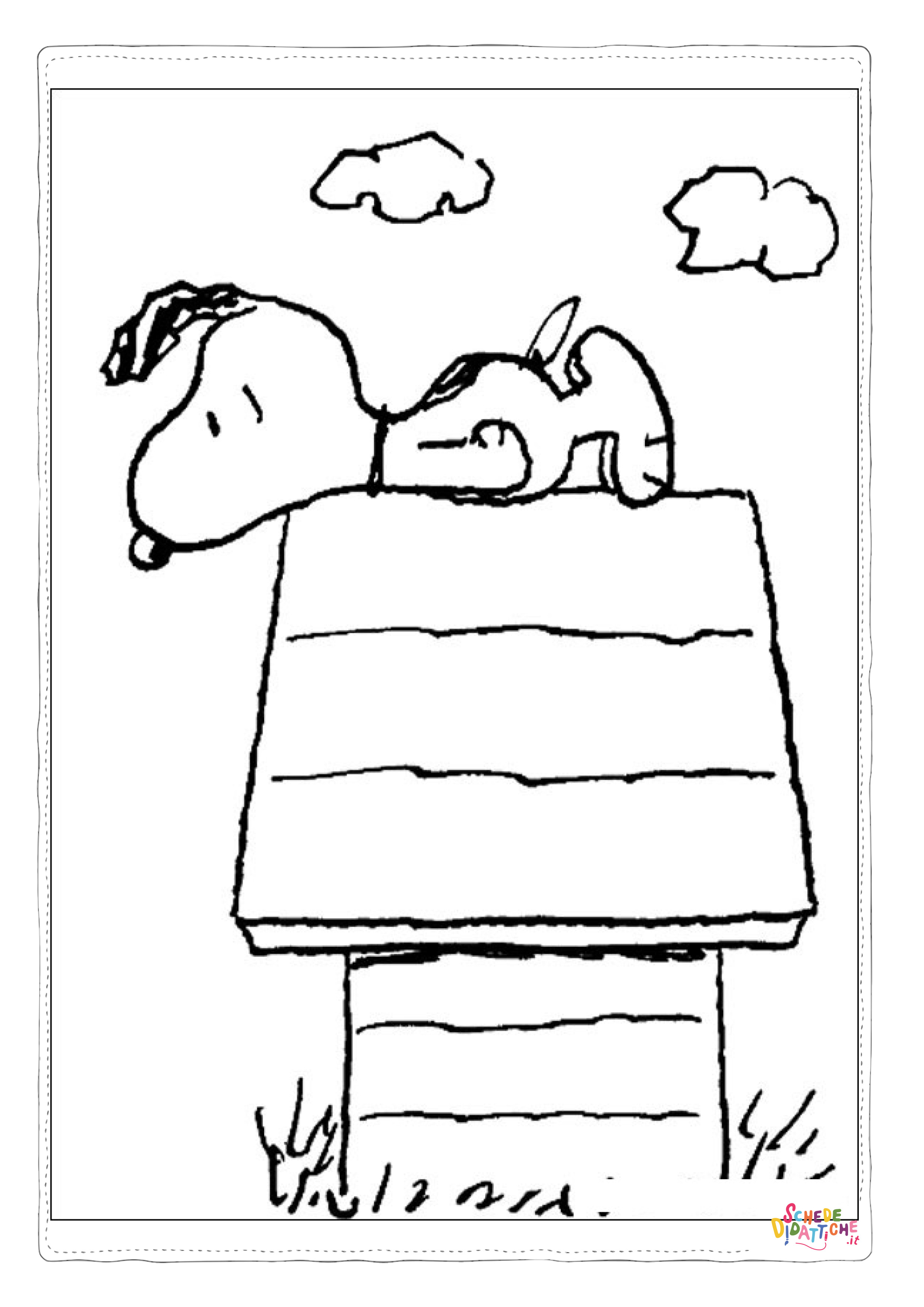 Disegno "Disegno di Snoopy da stampare e colorare 32" Disegno di Snoopy da stampare e colorare 32