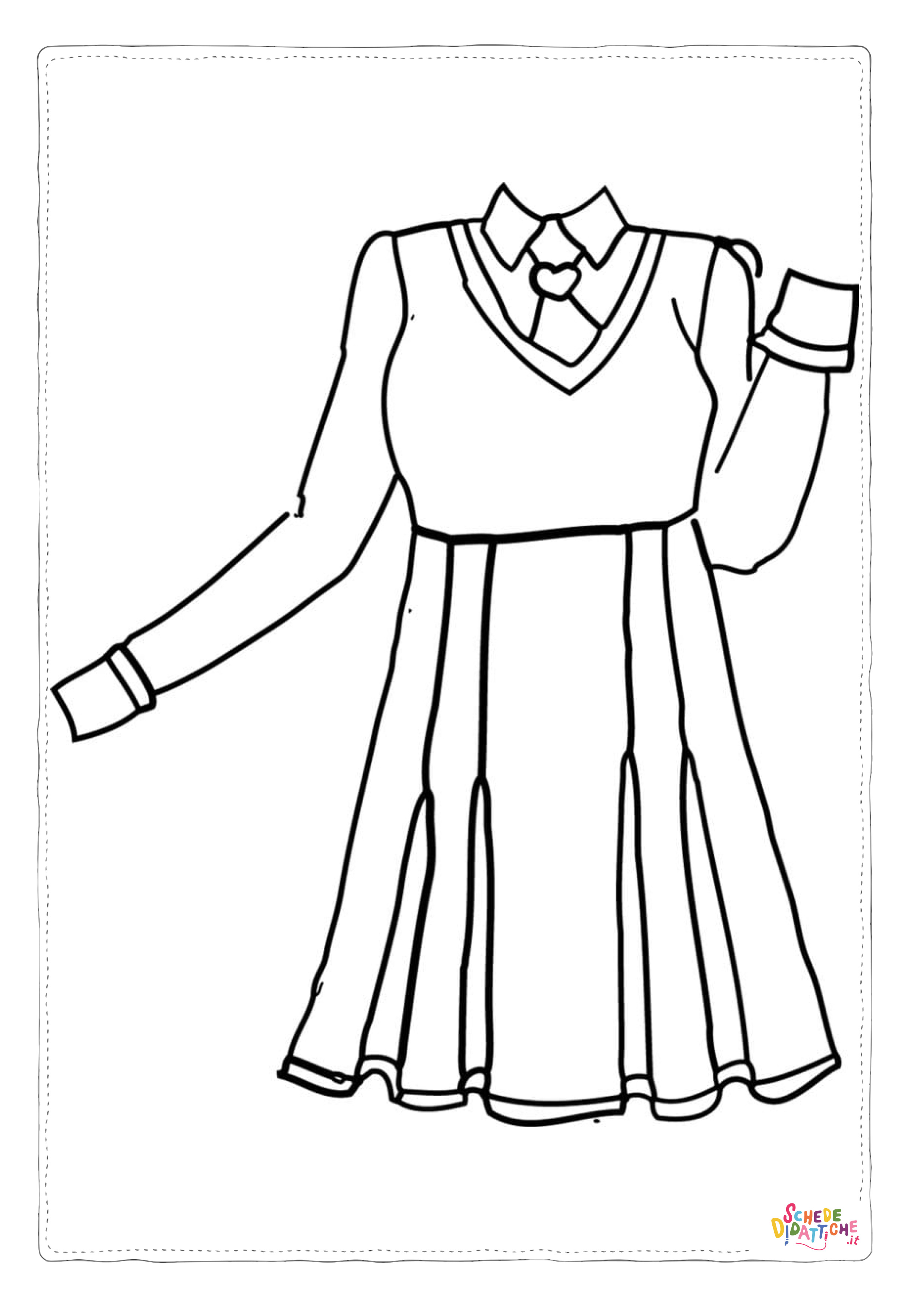 Disegno di vestito da donna da stampare e colorare 32