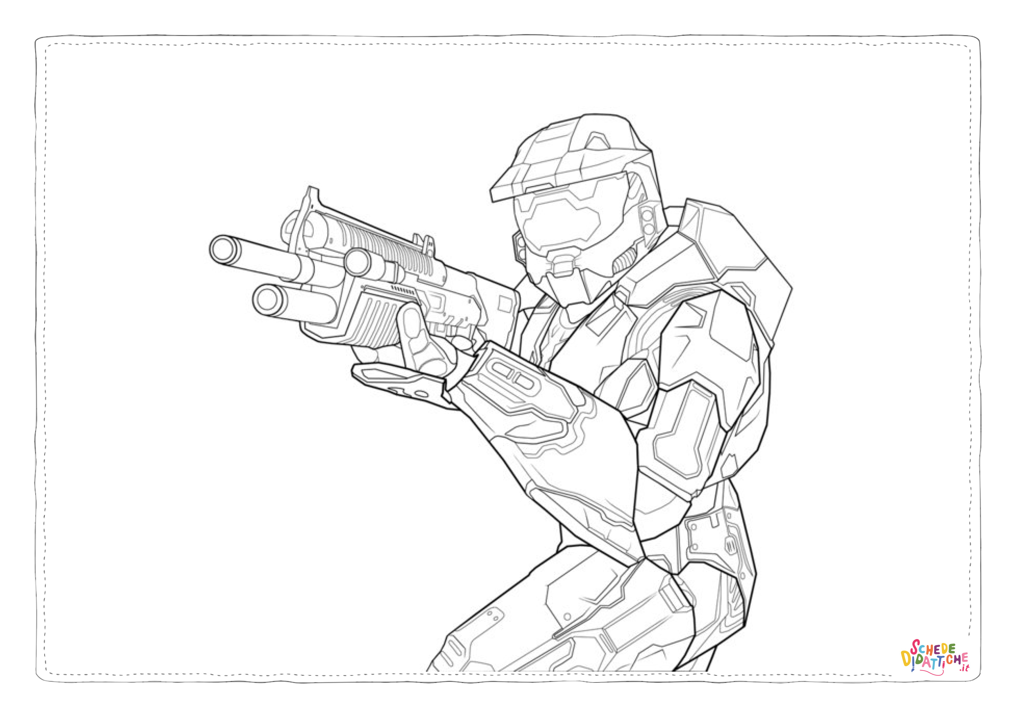Disegno di Halo da stampare e colorare 5