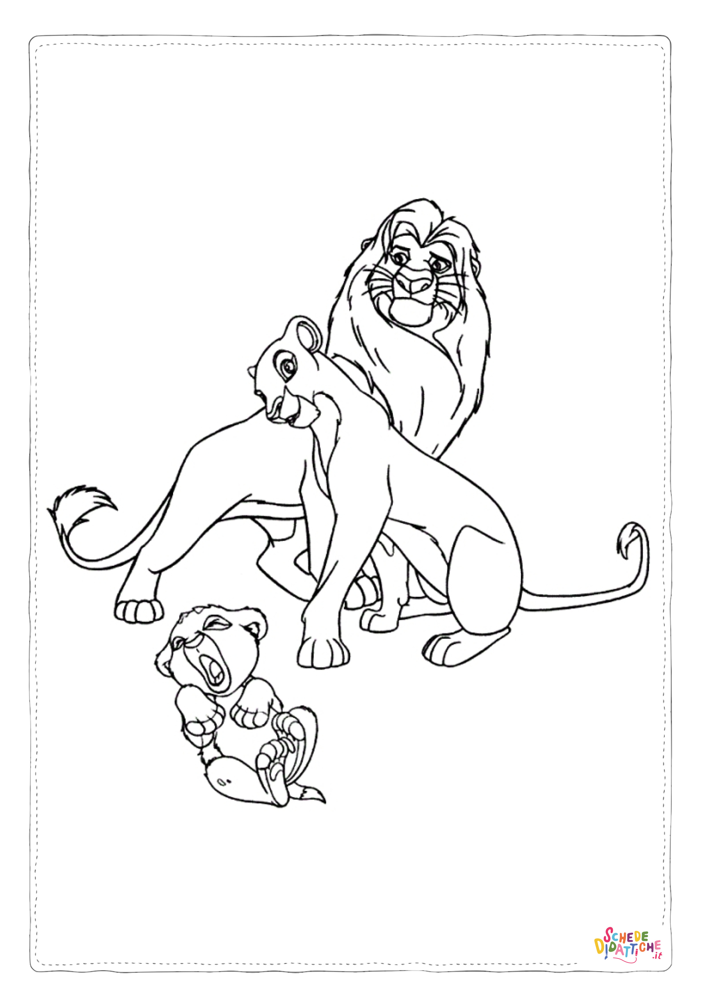 Disegno "Disegno di Re Leone da stampare e colorare 19" Disegno di Re Leone da stampare e colorare 19