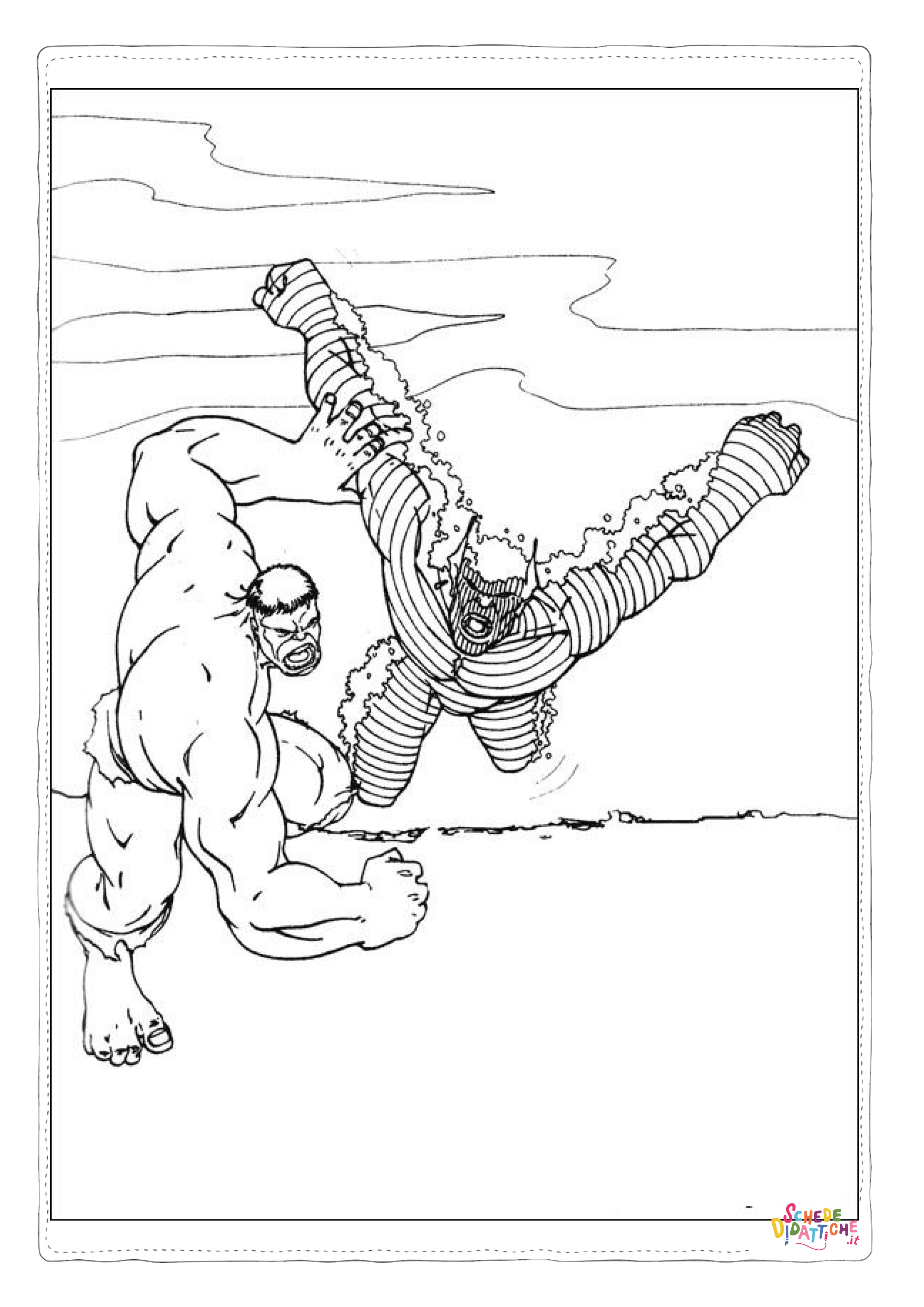 Disegno "Disegno di Hulk da stampare e colorare 56" Disegno di Hulk da stampare e colorare 56