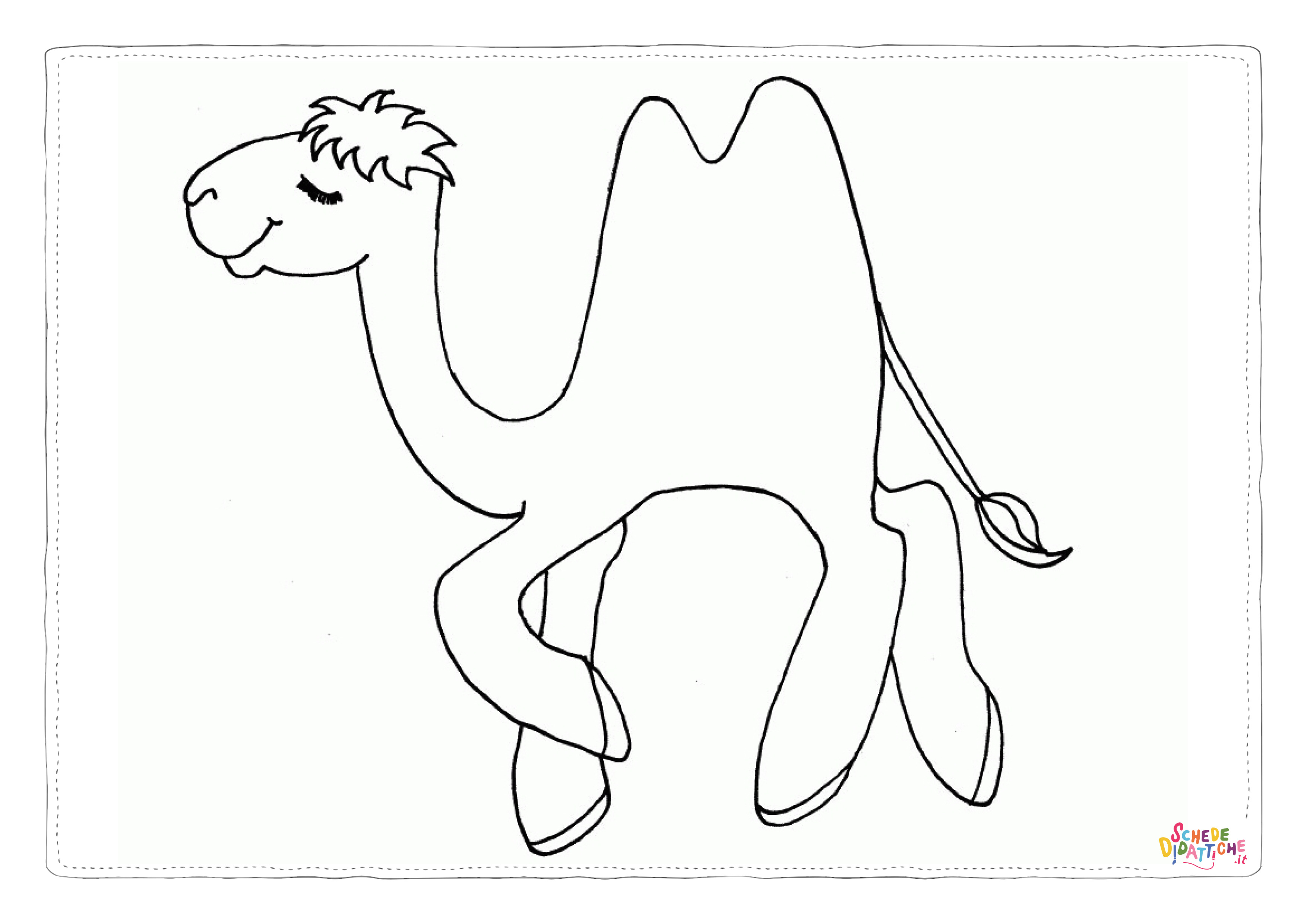 Disegno "Disegno di cammello da stampare e colorare 6" Disegno di cammello da stampare e colorare 6