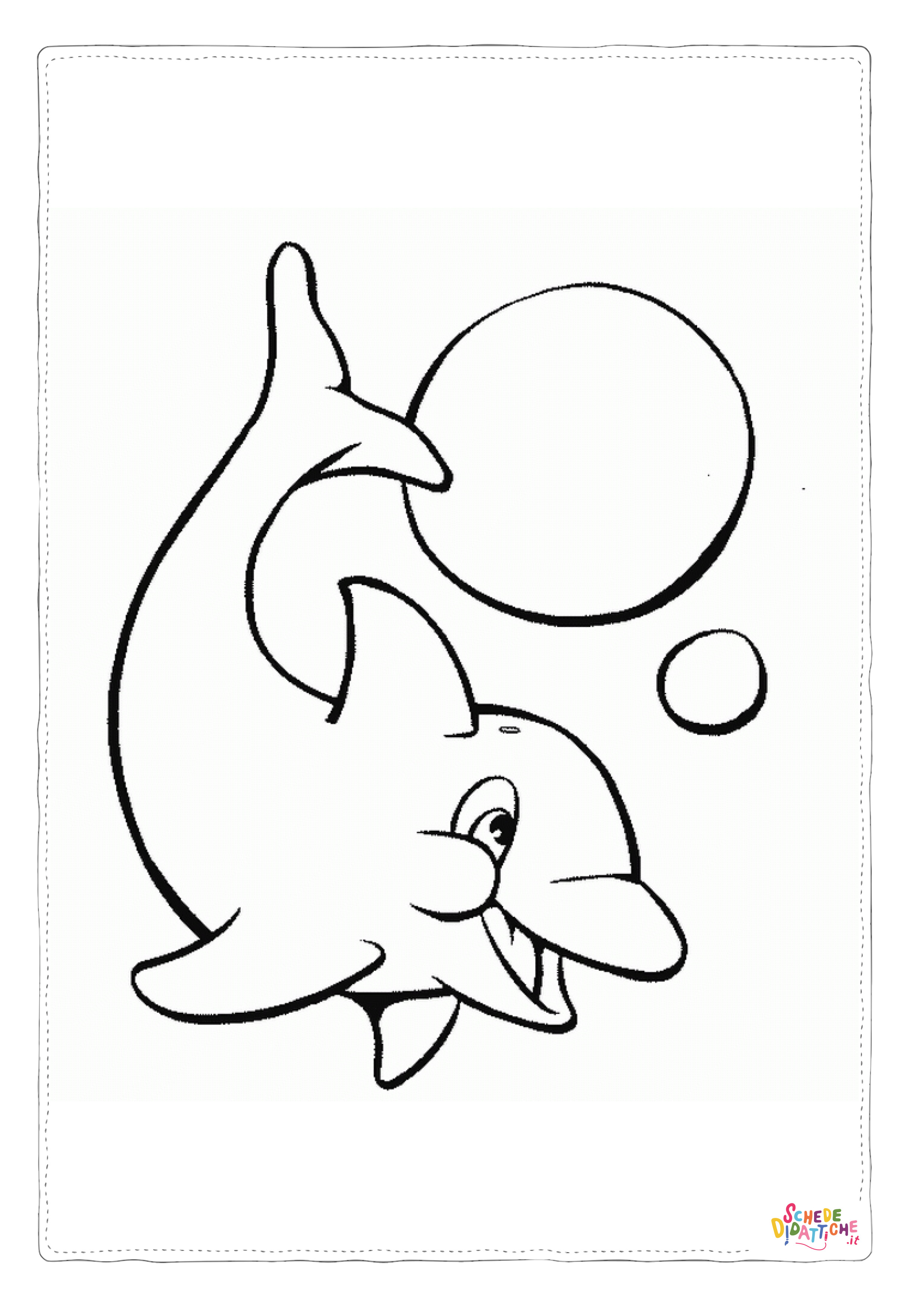 Disegno "Disegno di delfino da stampare e colorare 16" Disegno di delfino da stampare e colorare 16