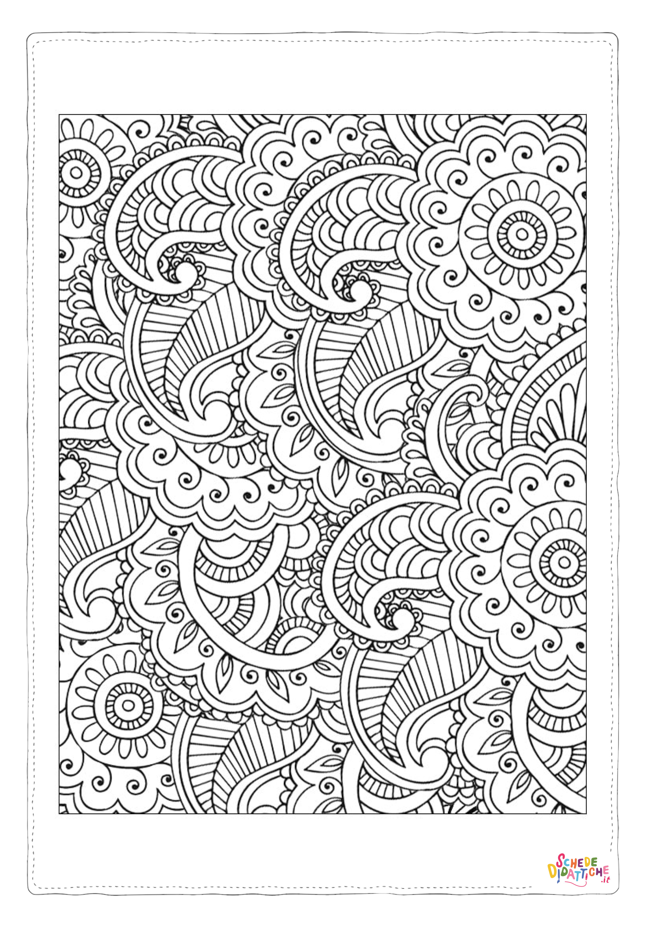 Disegno di mandala da stampare e colorare 1026