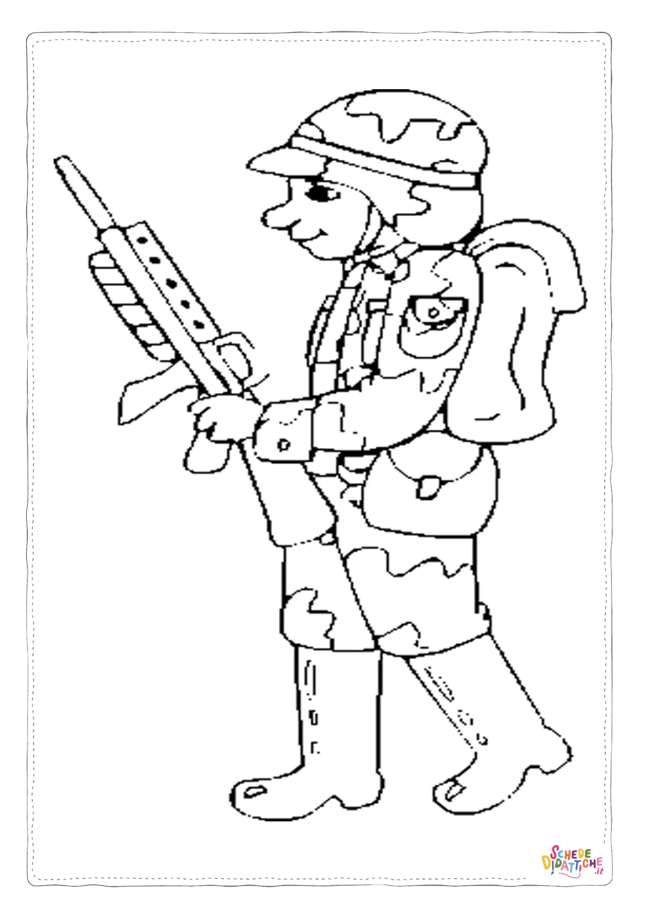 Disegno "Disegno di soldato da stampare e colorare 8" Disegno di soldato da stampare e colorare 8