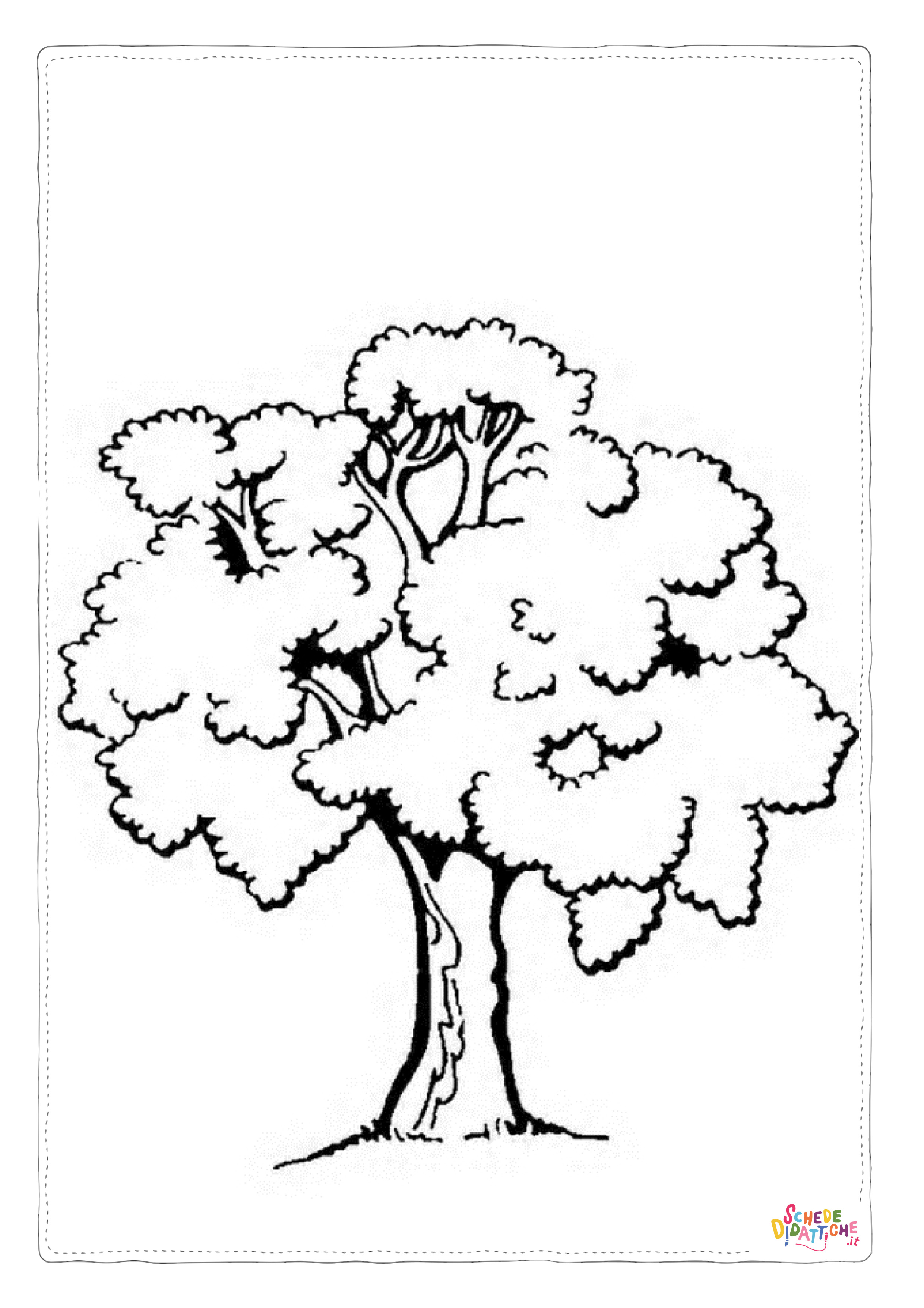 Disegno "Disegno di albero da stampare e colorare 47" Disegno di albero da stampare e colorare 47