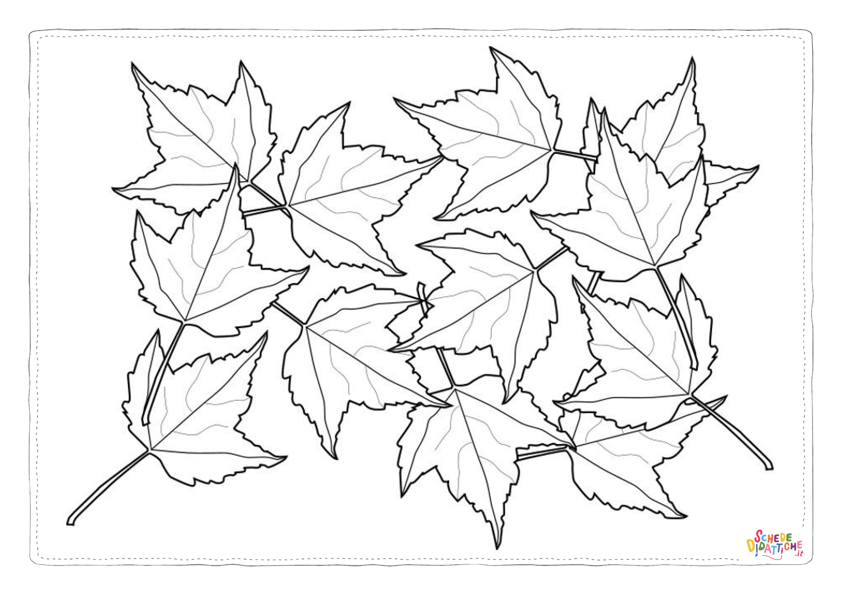 Disegno "Disegno di foglia da stampare e colorare 154" Disegno di foglia da stampare e colorare 154