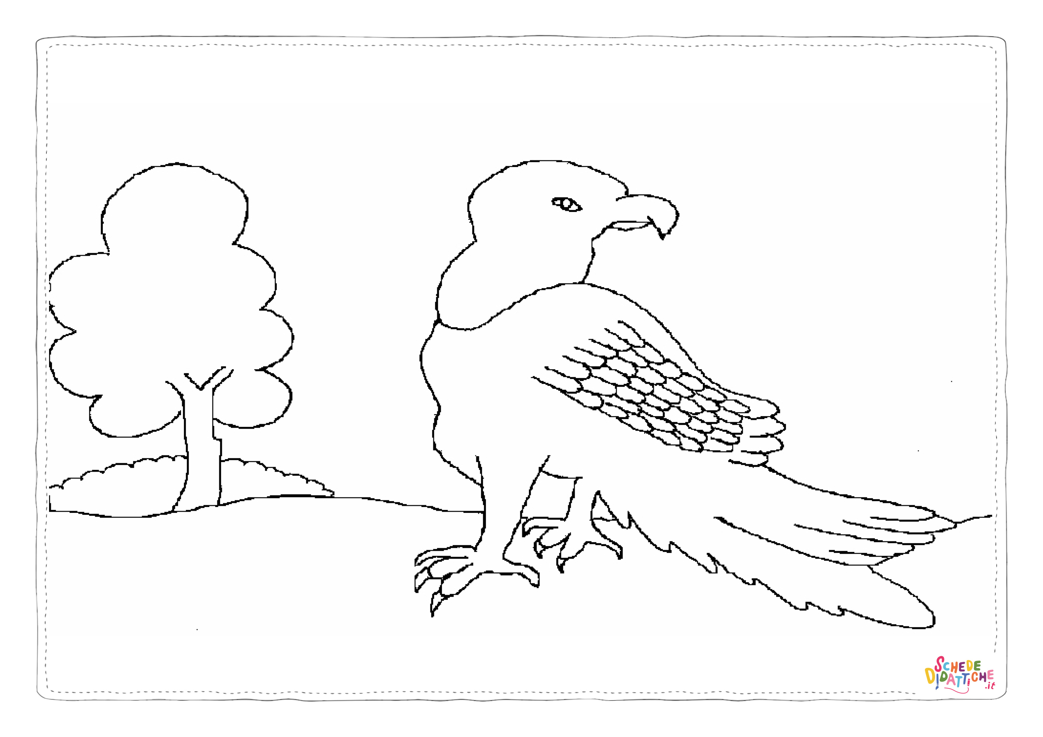 Disegno "Disegno di uccello da stampare e colorare 110" Disegno di uccello da stampare e colorare 110