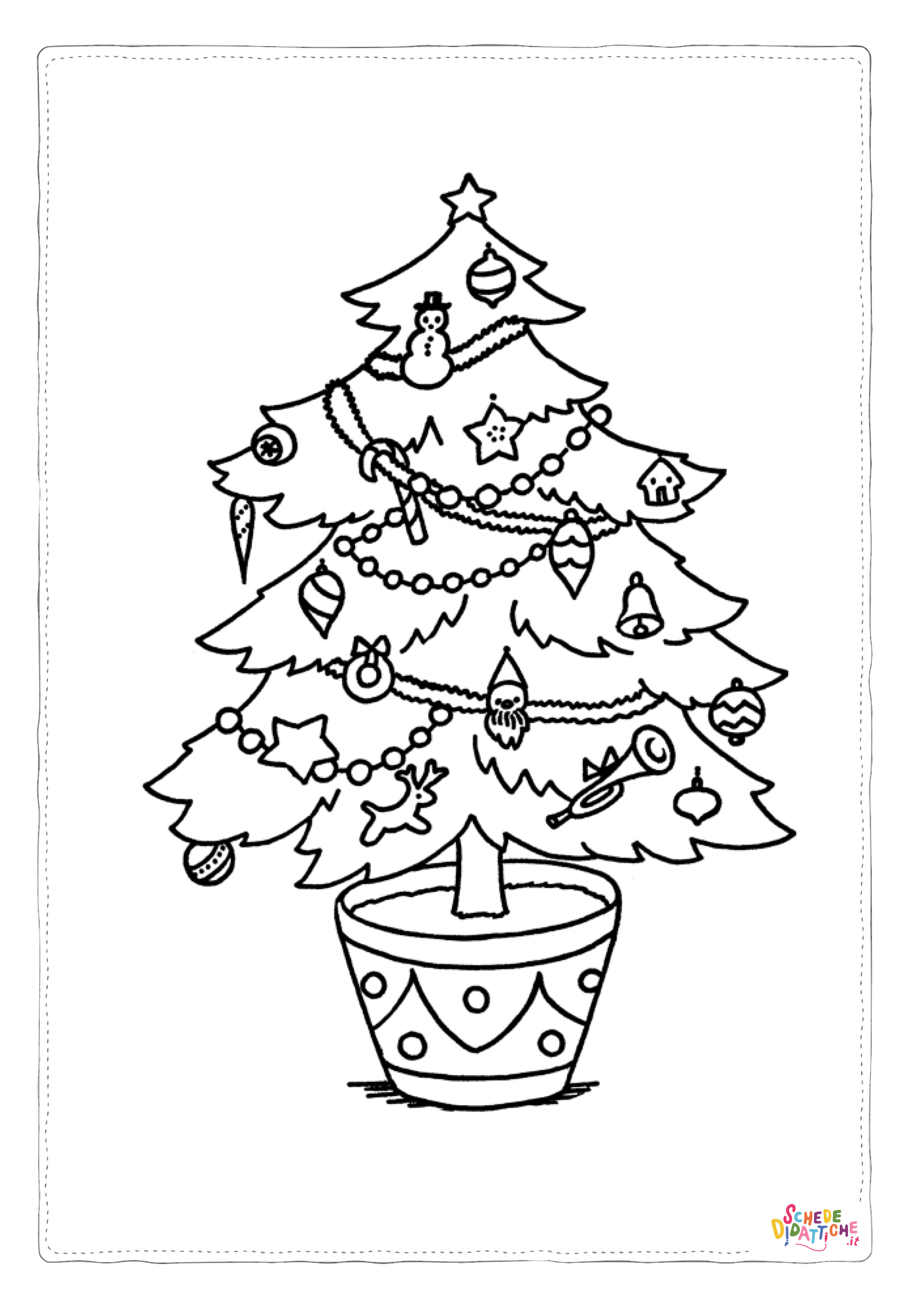 Disegno "Disegno di albero di Natale da stampare e colorare 15" Disegno di albero di Natale da stampare e colorare 15