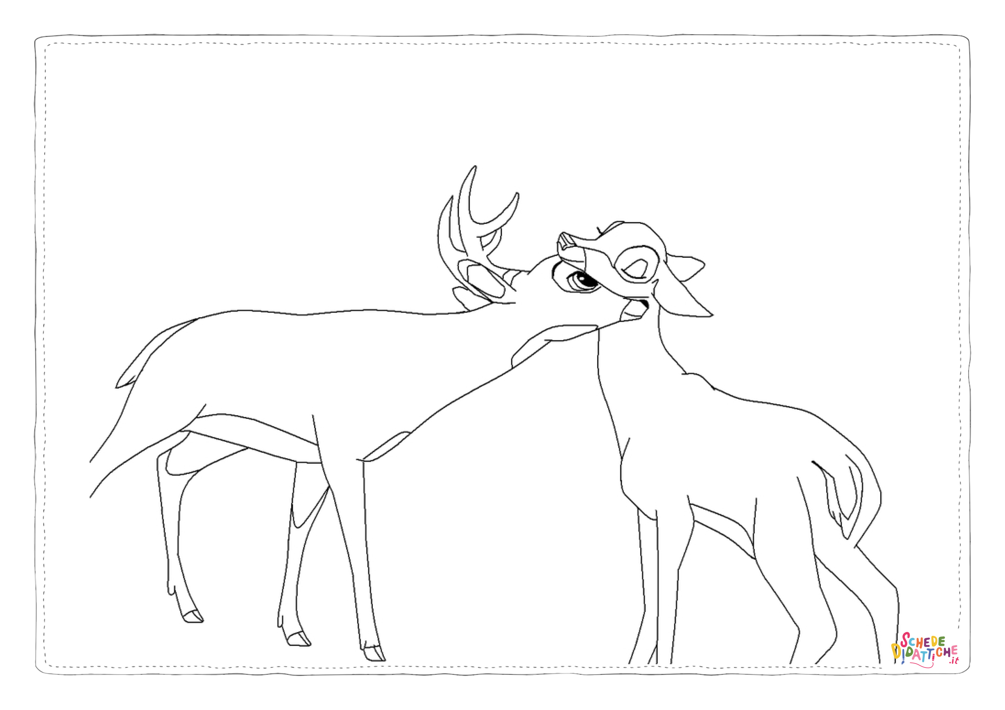 Disegno "Disegno di Bambi da stampare e colorare 19" Disegno di Bambi da stampare e colorare 19