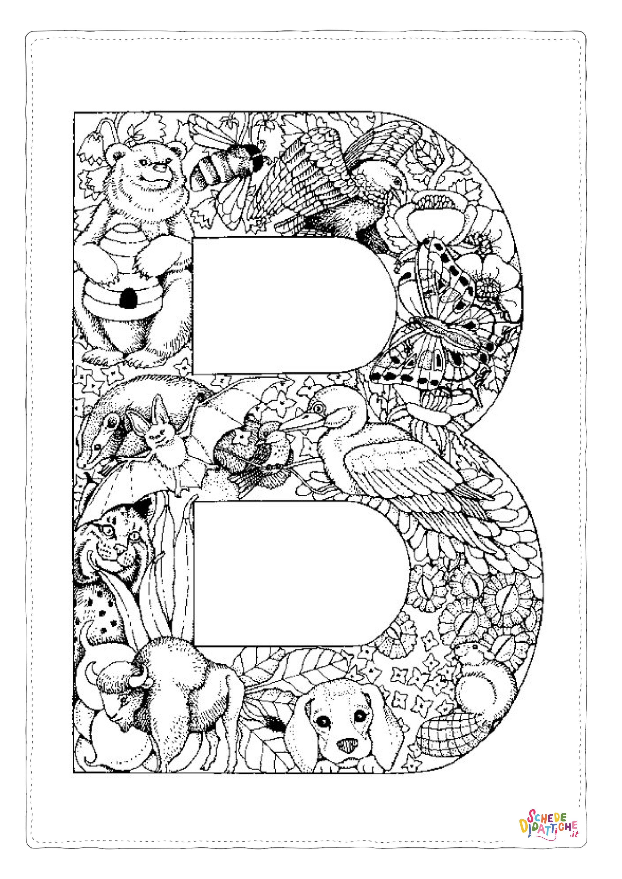Disegno "Disegno di lettera dell'alfabeto da stampare e colorare 23" Disegno di lettera dell'alfabeto da stampare e colorare 23