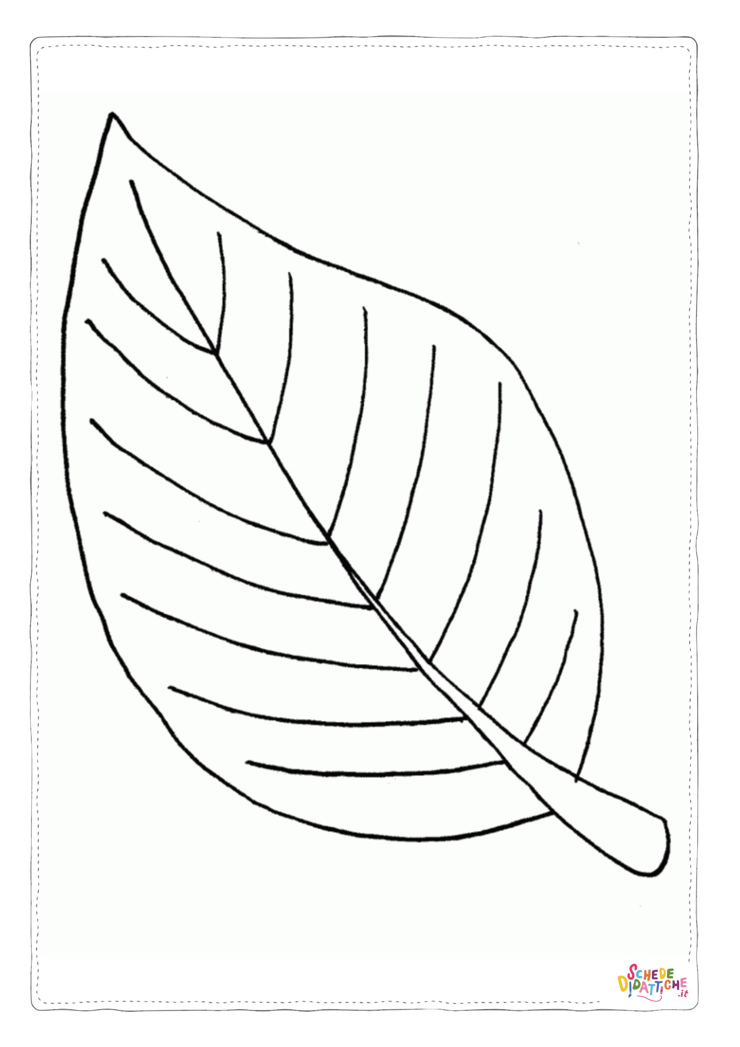 Disegno di foglia da stampare e colorare 119