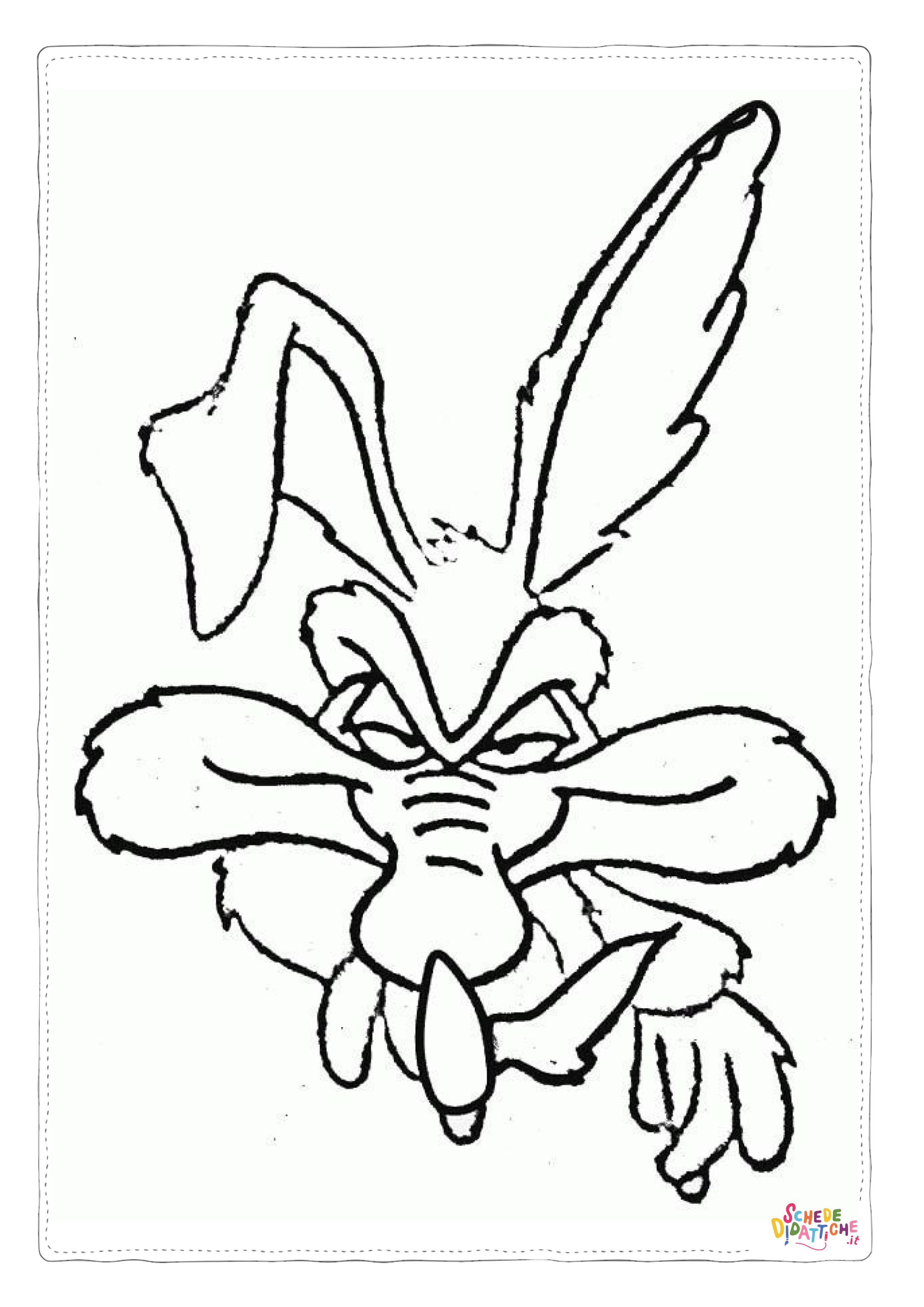 Disegno "Disegno di Willy il coyote da stampare e colorare" Disegno di Willy il coyote da stampare e colorare