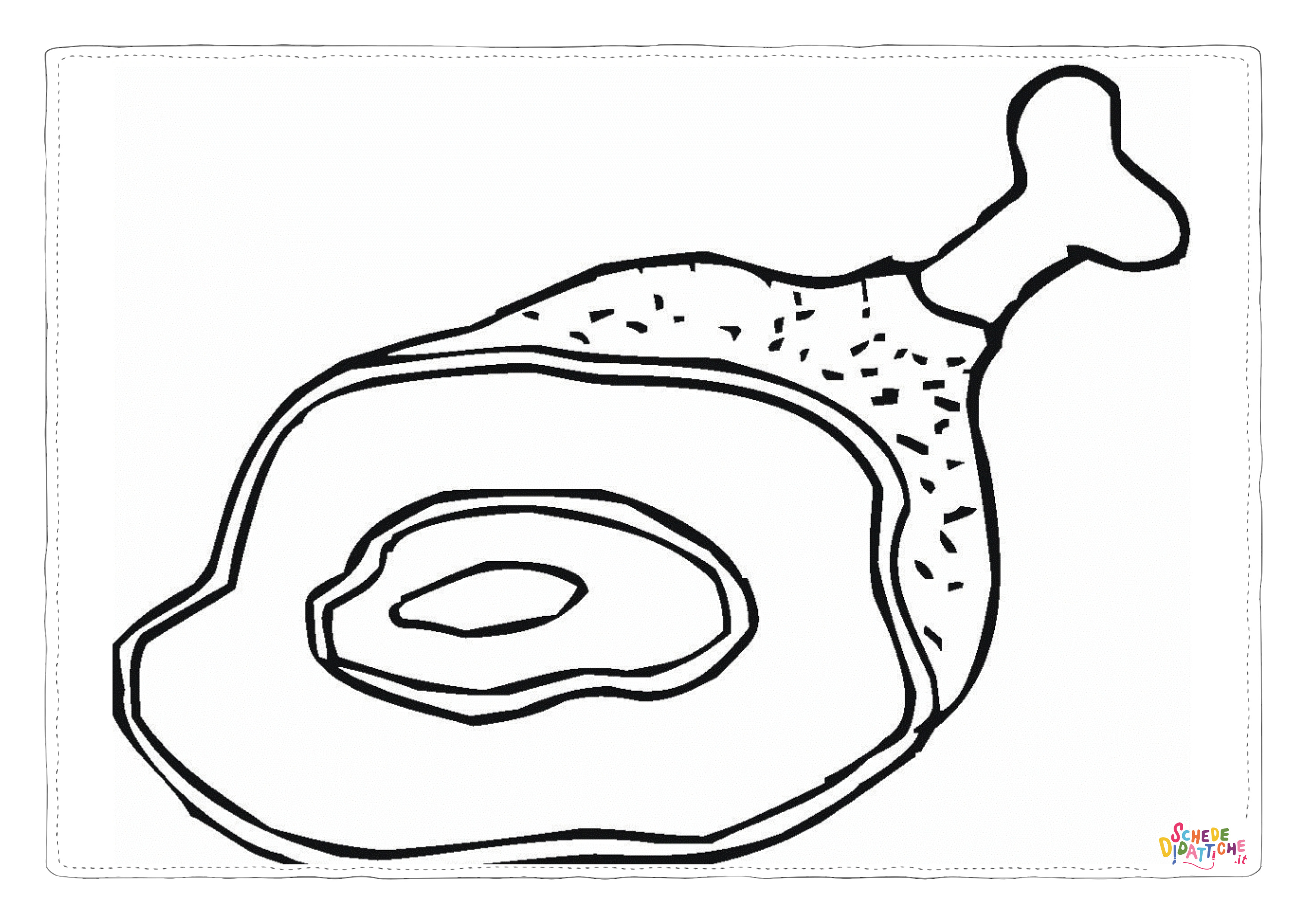 Disegno di carne da stampare e colorare 17